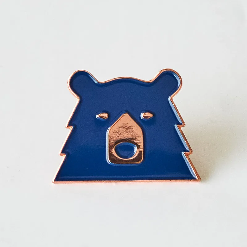 Enamel Pin - Navy/Copper Bear sold by North Standard Trading Post