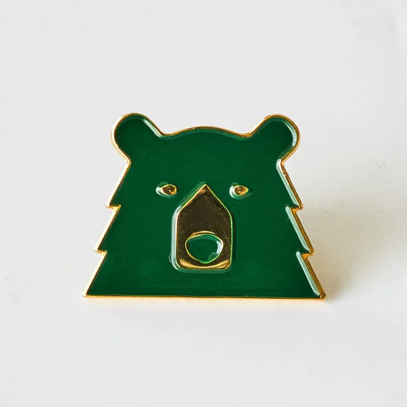 Enamel Pin - Spruce/Gold Bear sold by North Standard Trading Post