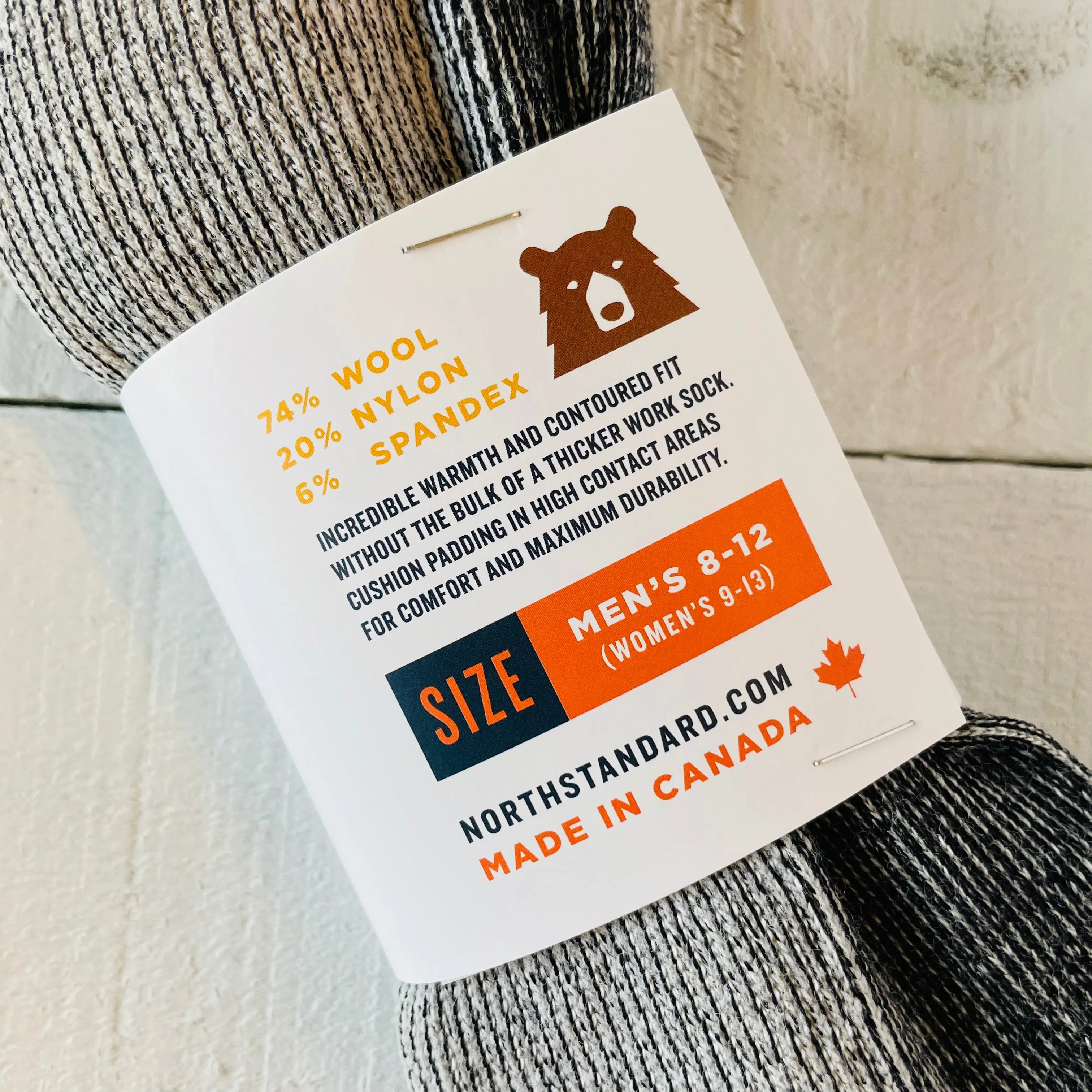 Merino Wool Hike Socks - Grey sold by North Standard Trading Post product image thumbnail 4