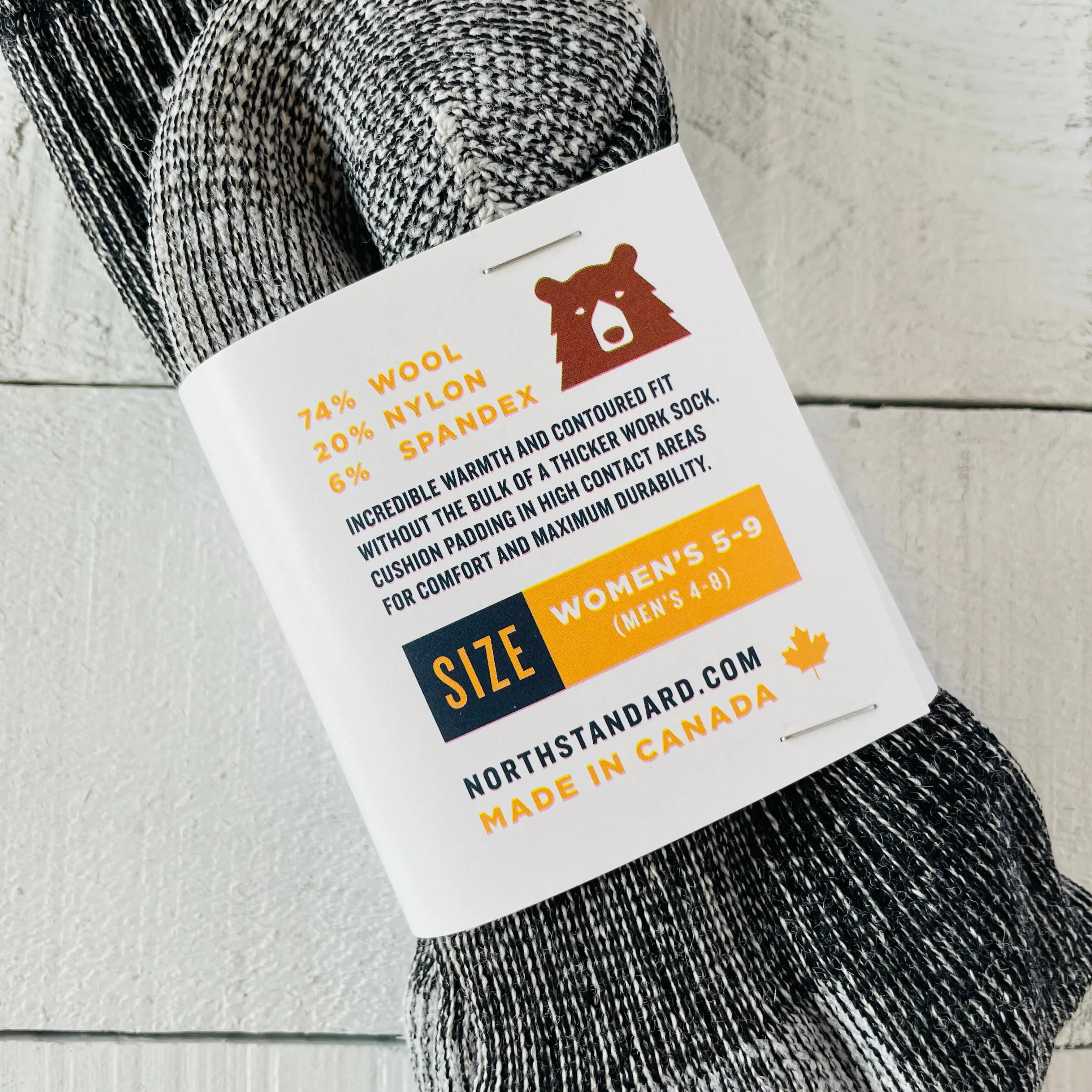 Merino Wool Hike Socks - Grey sold by North Standard Trading Post product image thumbnail 5