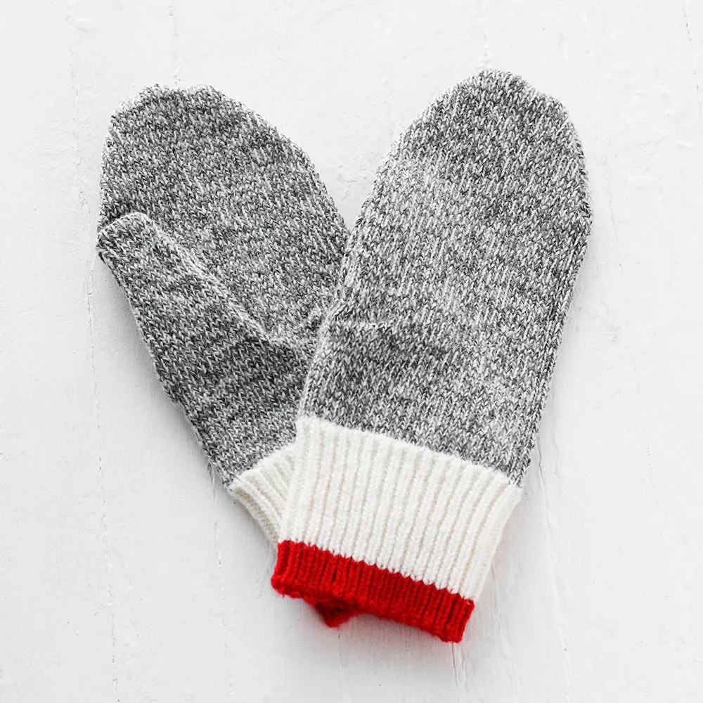 Northland Mittens - Grey with Red Stripe sold by North Standard Trading Post product image thumbnail 3