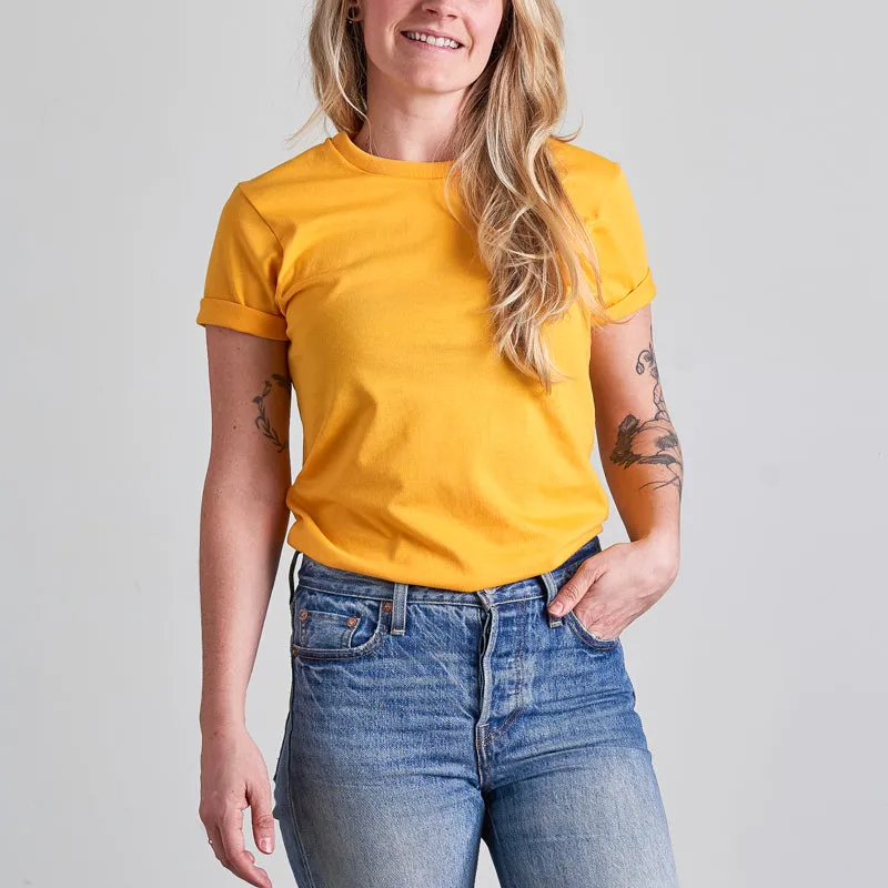 BASICS Perfect Crew Tee - Golden Yellow made by North Standard Trading Post