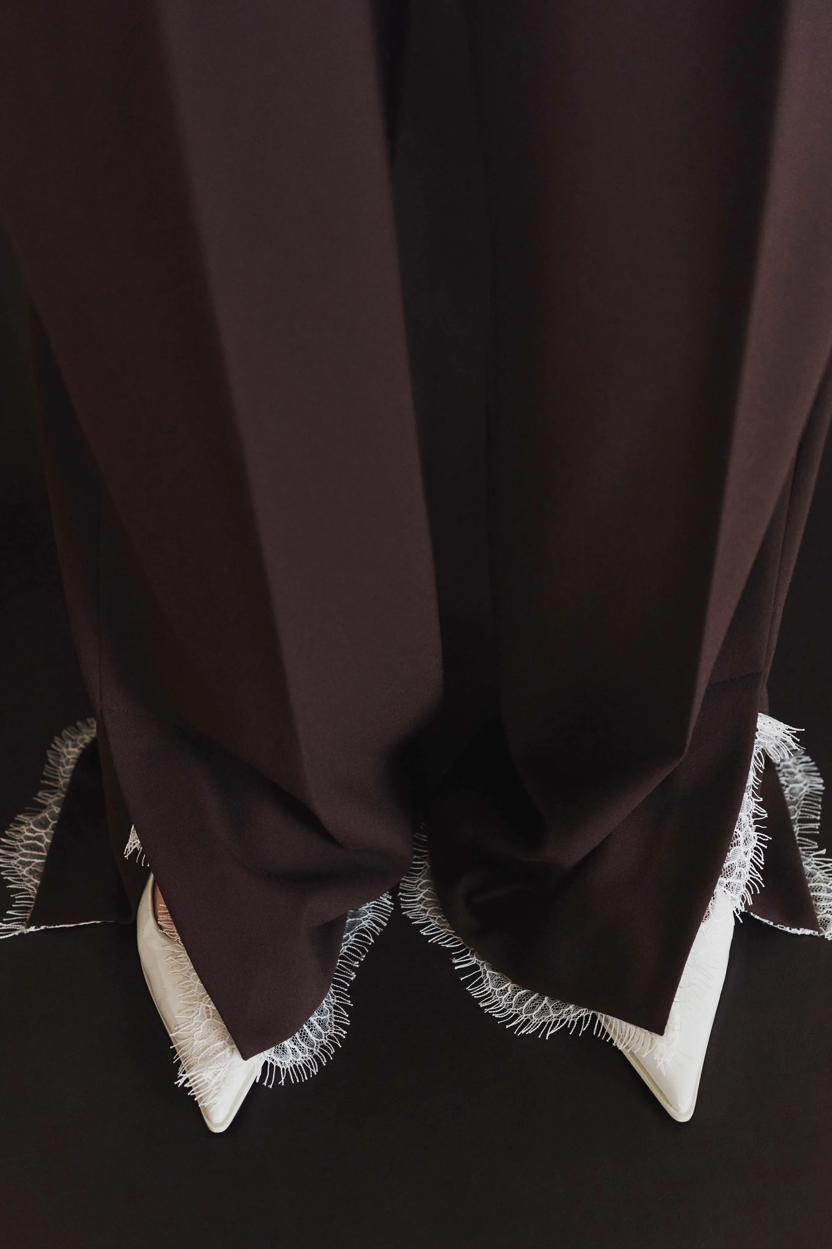 Celeste Lace Trim Trouser sold by Beaufille