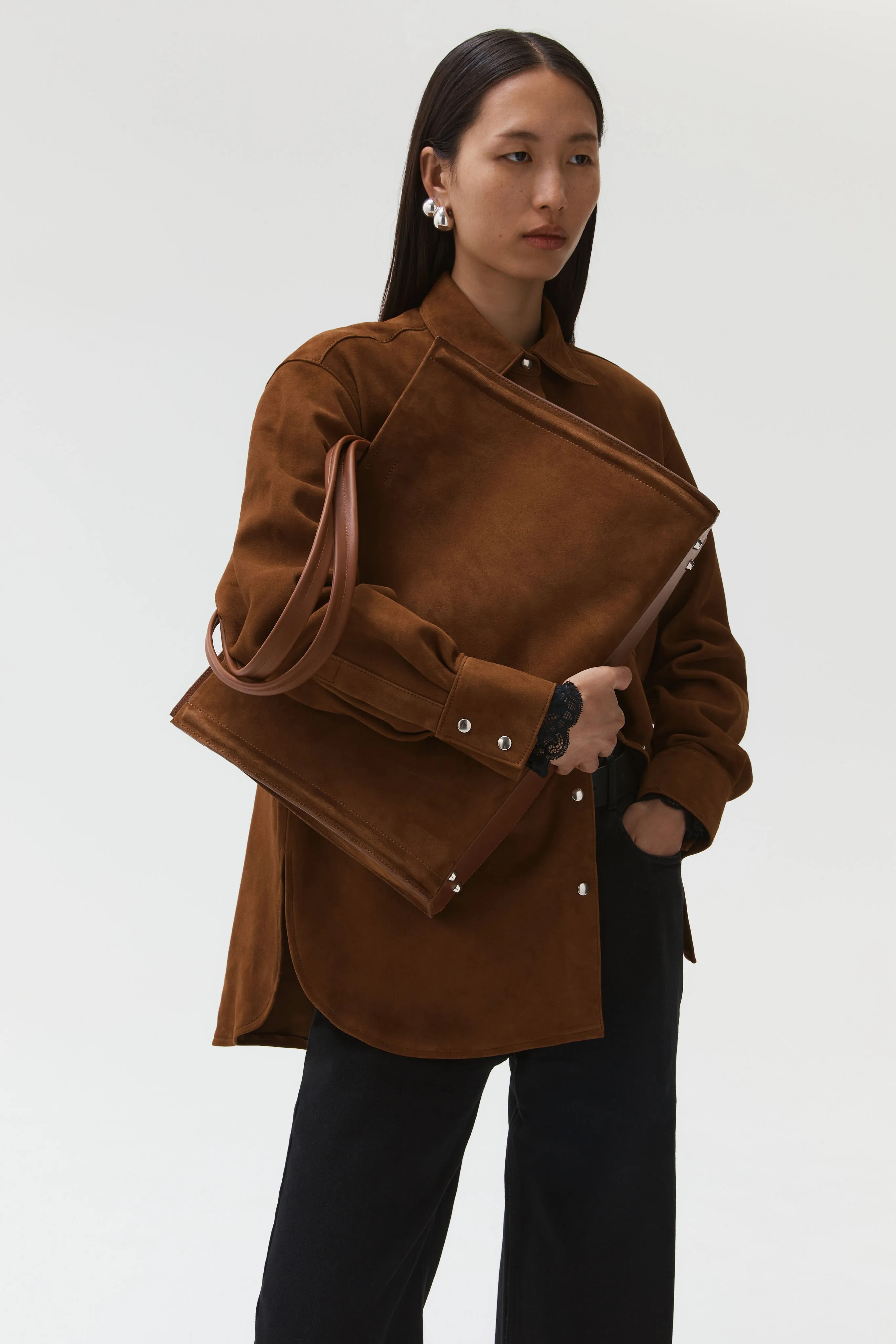 Suede Deren Blouse in Walnut sold by Beaufille product image thumbnail 3