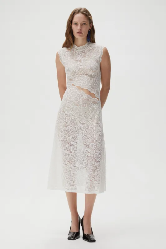 Silva Dress in Floral Lace sold by Beaufille