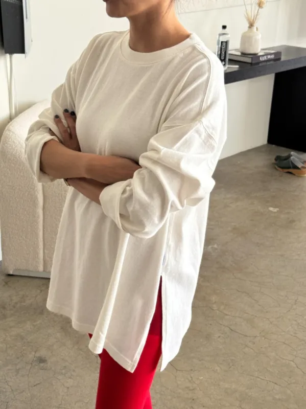 Sunday Tee | White Cotton sold by CoutuKitsch