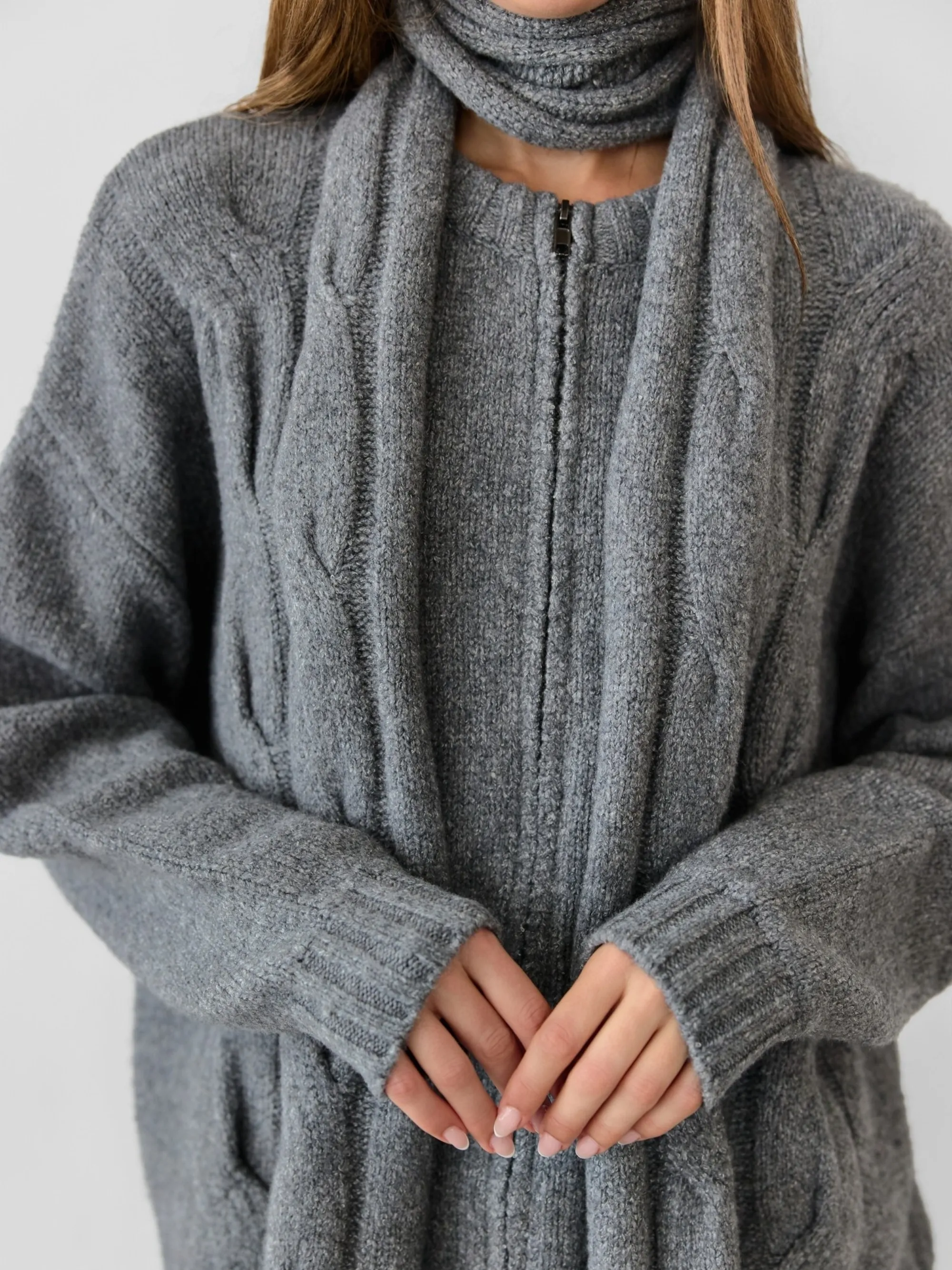 Gillian Cardigan | Heather Grey sold by CoutuKitsch