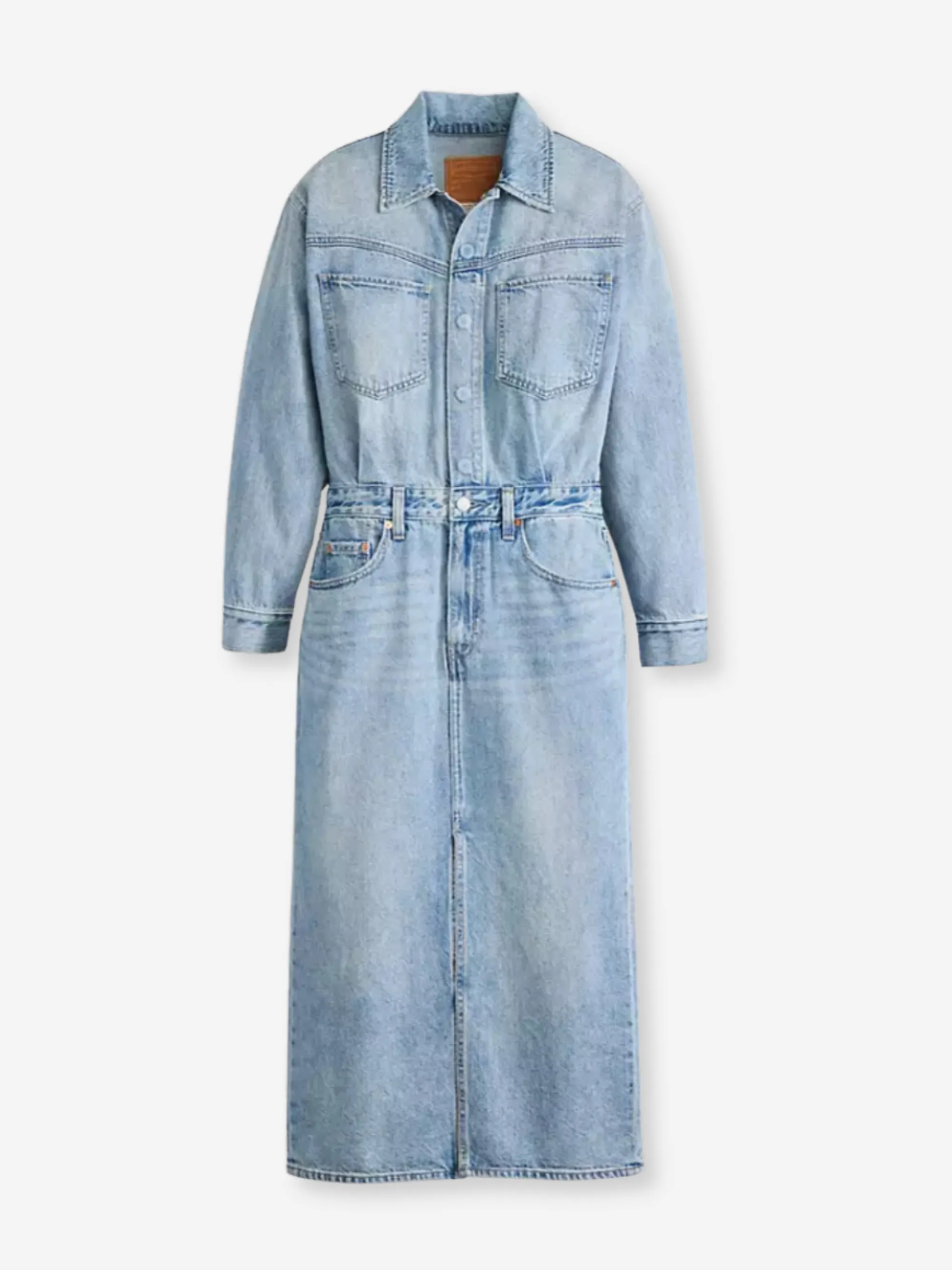 Western Denim Midi Dress sold by CoutuKitsch