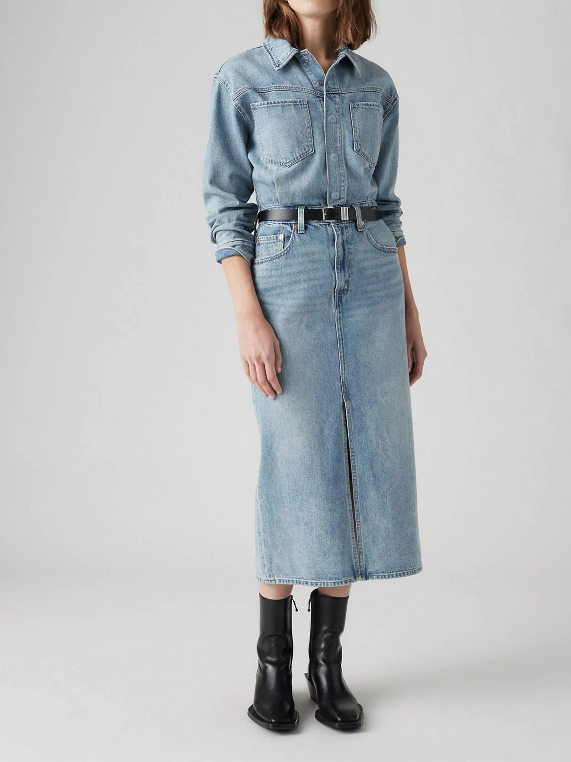 Western Denim Midi Dress sold by CoutuKitsch product image thumbnail 2