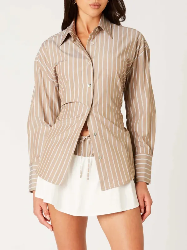 Jules Shirt | Taupe sold by CoutuKitsch