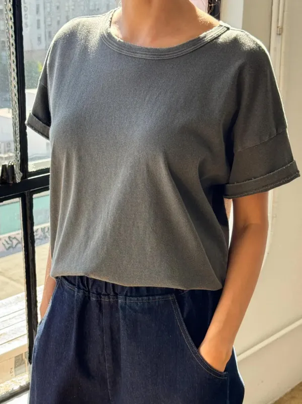 Fille Tee | Washed Black sold by CoutuKitsch