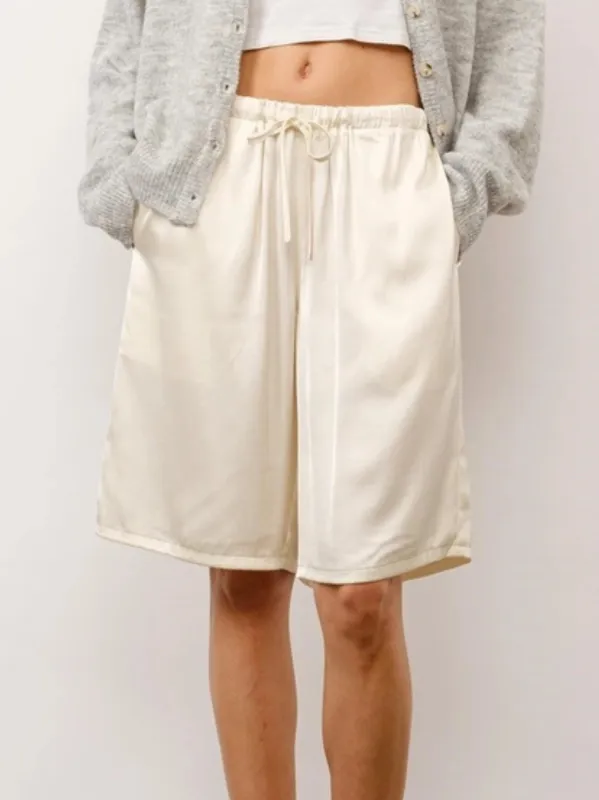 Lily Satin Long Shorts sold by CoutuKitsch