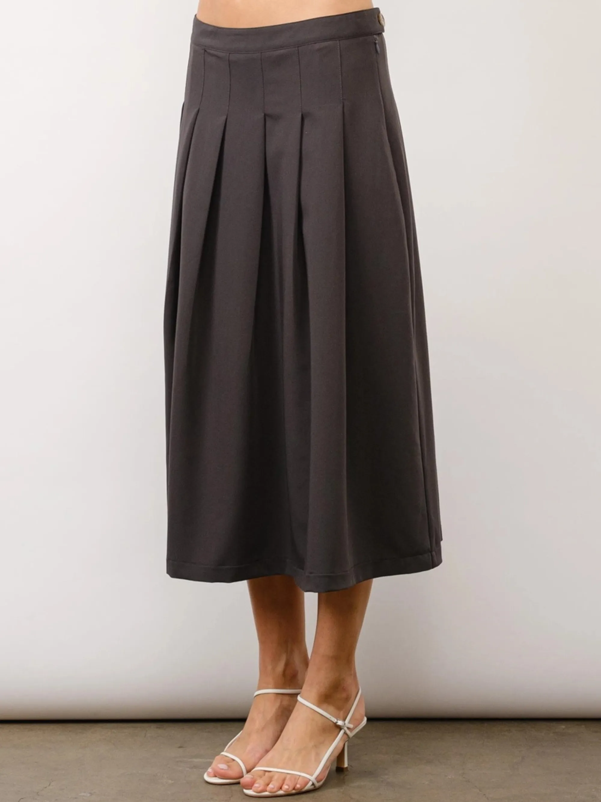 Penelope Pleated Midi Skirt sold by CoutuKitsch