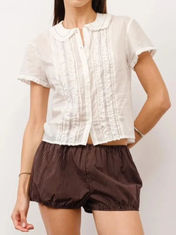 Frances Ruffle Blouse sold by CoutuKitsch