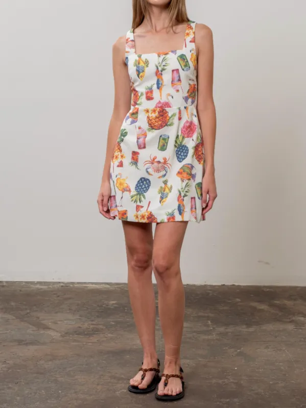 Tropical Print Mini Dress sold by CoutuKitsch