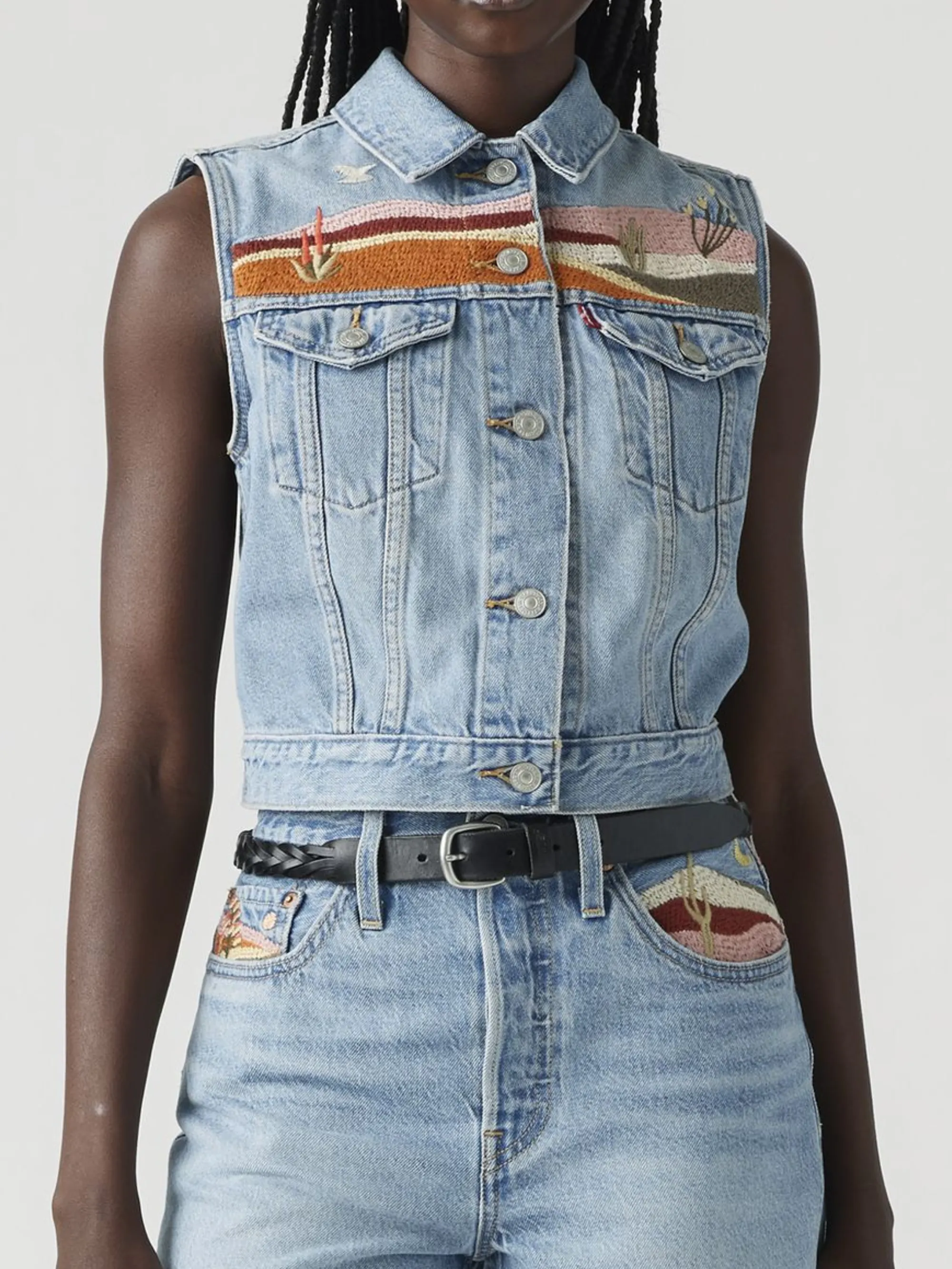 Embroidered XS Vest | Desert Utopia Trucker sold by CoutuKitsch