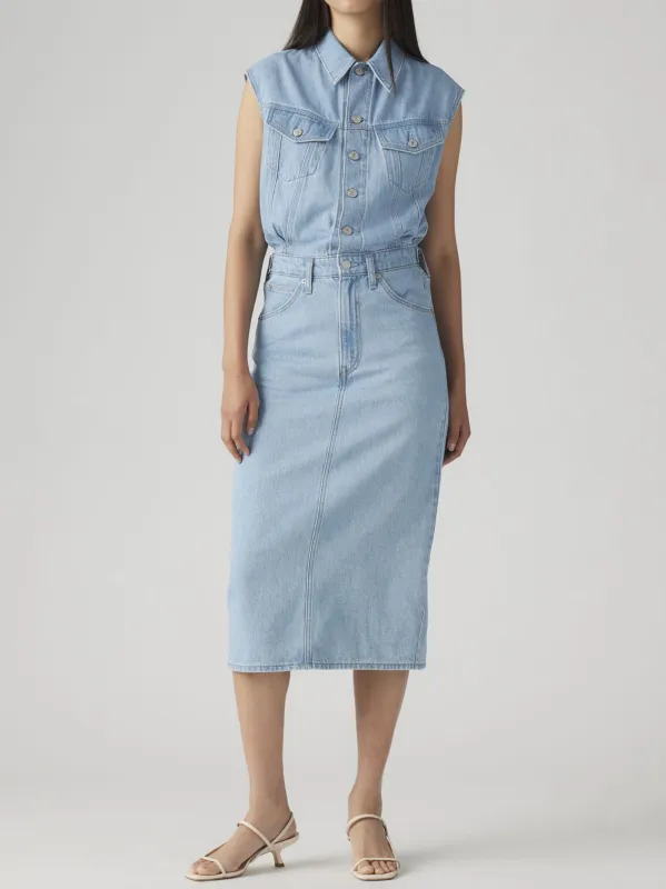 Iconic Sleeveless Dress | Wrapped in Blue made by Levi's