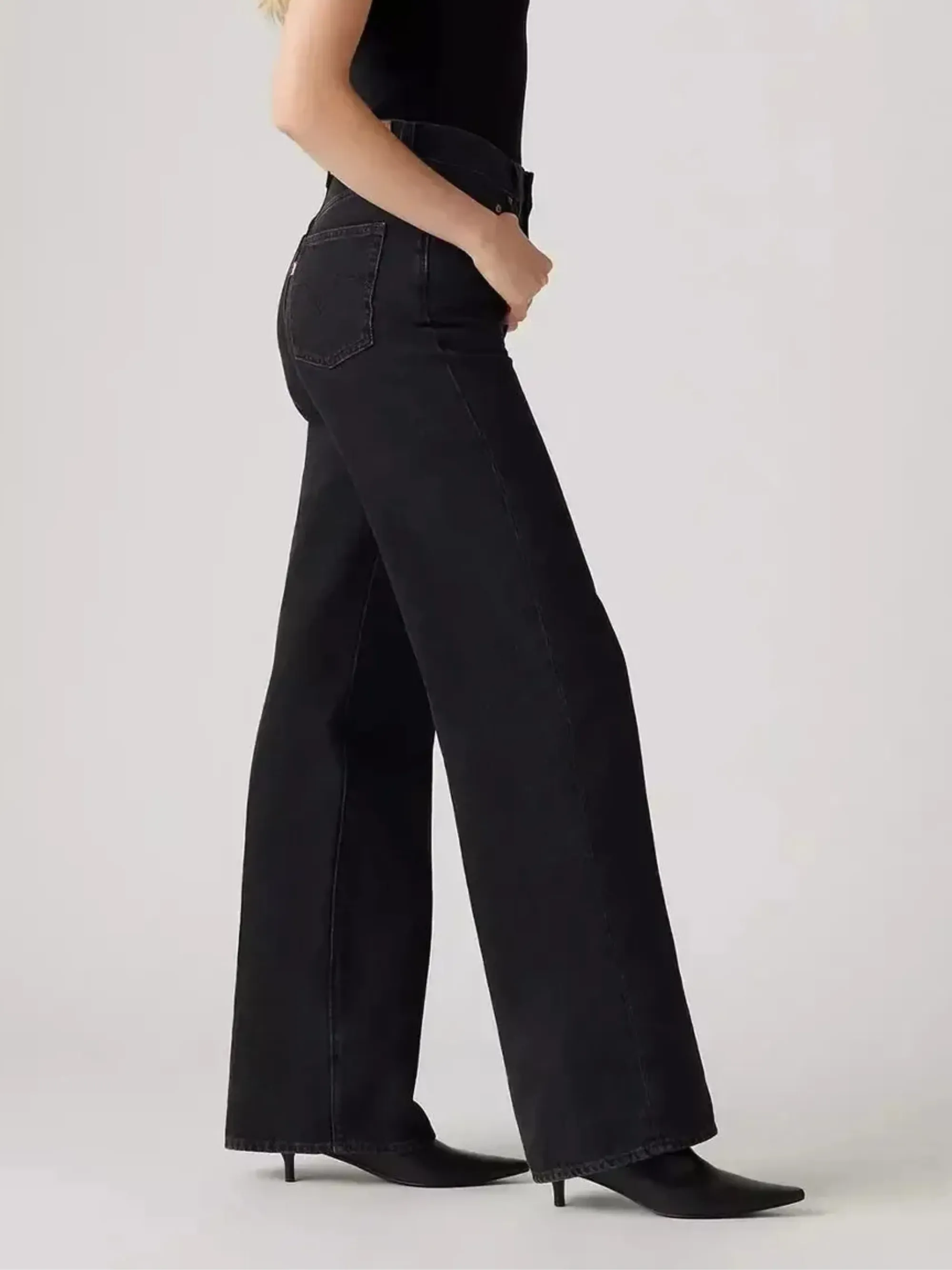 Ribcage Wide Leg Jeans | Rosie Posie sold by CoutuKitsch product image thumbnail 2