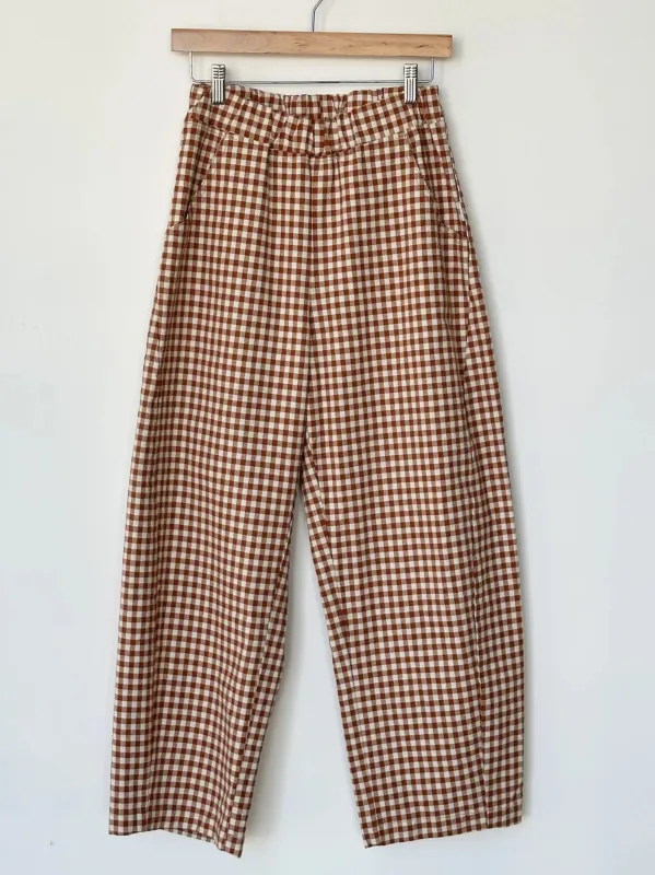 Gingham Arc Pants | Cinnamon Gingham sold by CoutuKitsch
