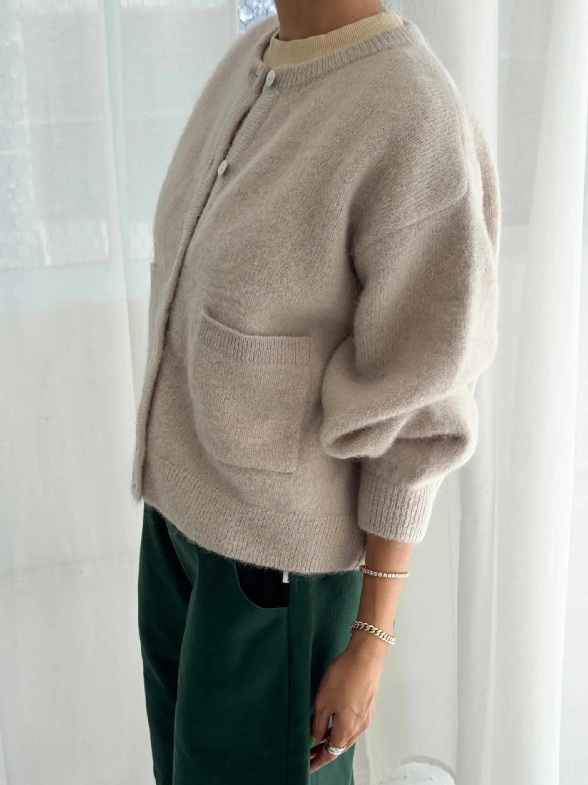 Amélie Alpaca Cardigan | Smoke sold by CoutuKitsch product image thumbnail 5