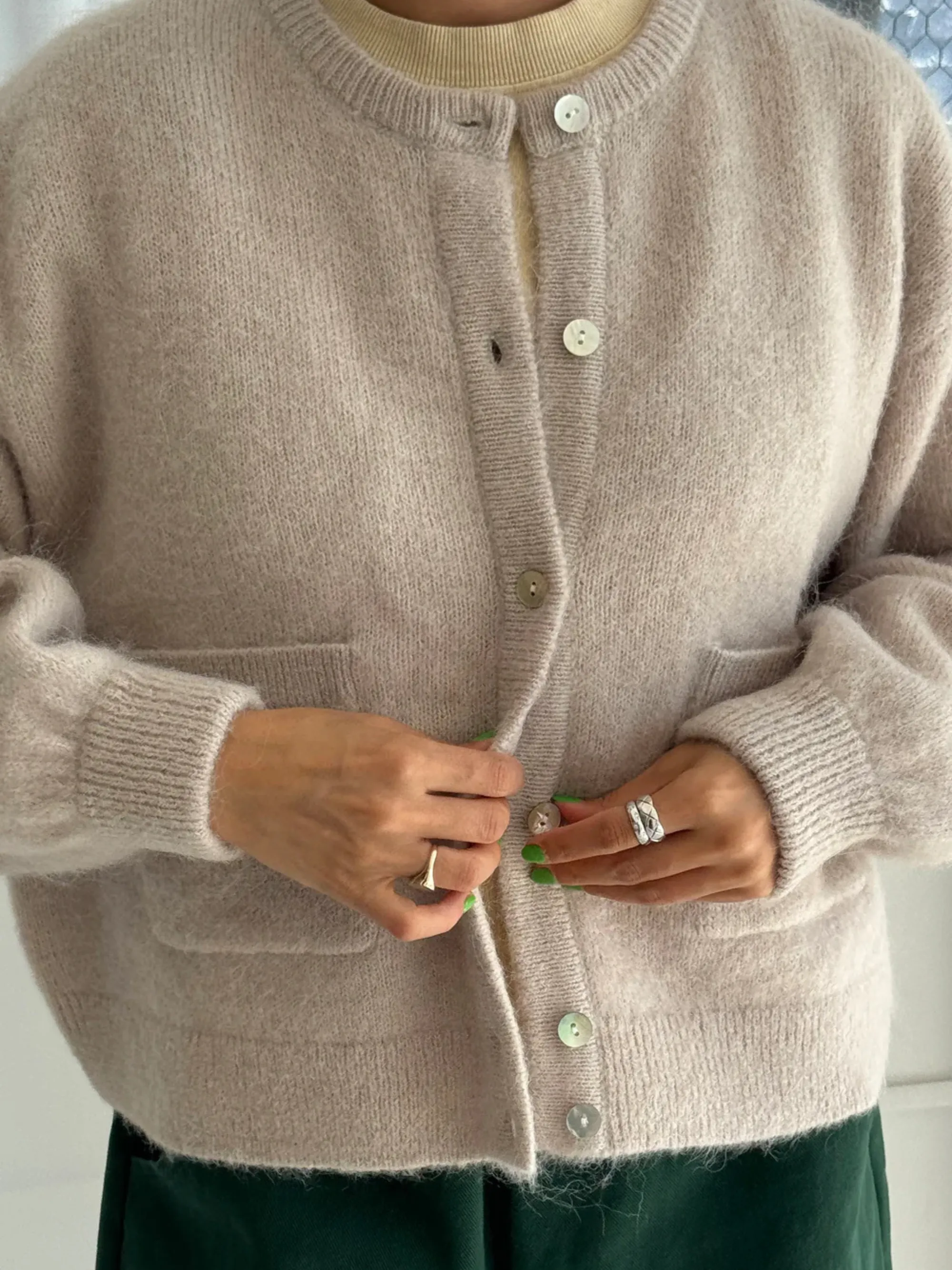 Amélie Alpaca Cardigan | Smoke sold by CoutuKitsch product image thumbnail 3