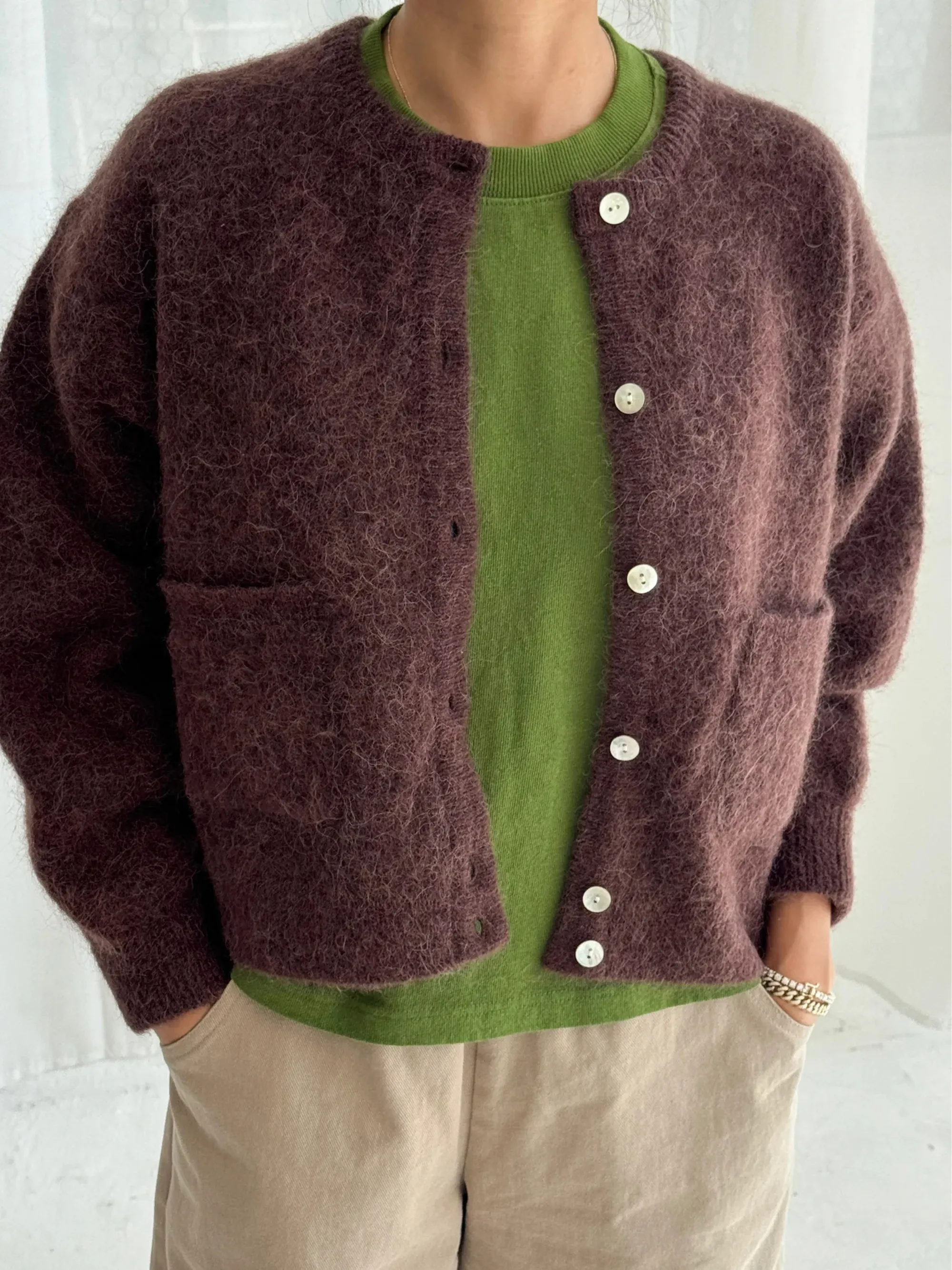 Amélie Alpaca Cardigan | Chocolate sold by CoutuKitsch product image thumbnail 3