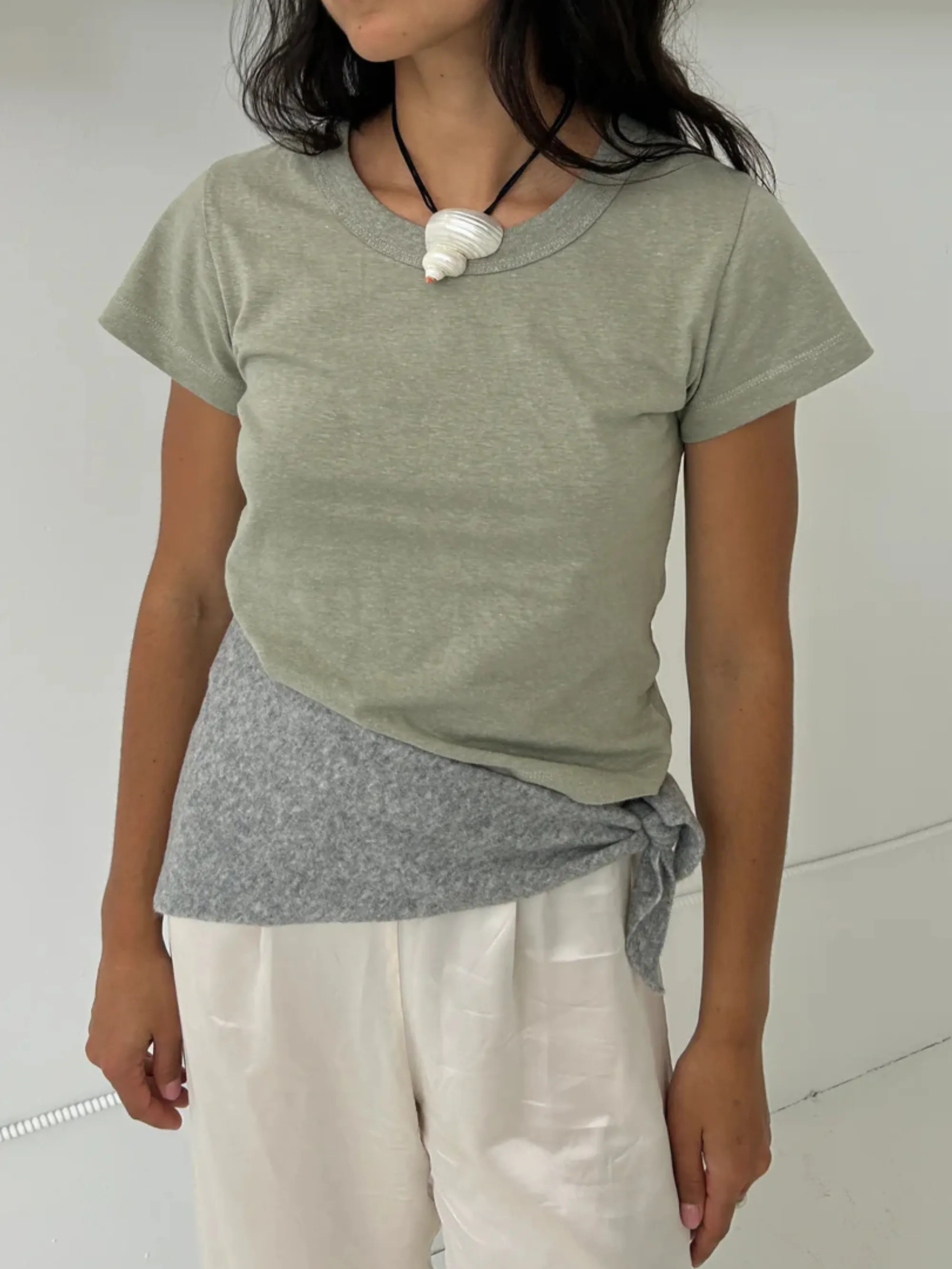 Hemp Mini Tee | Sage sold by CoutuKitsch product image thumbnail 3