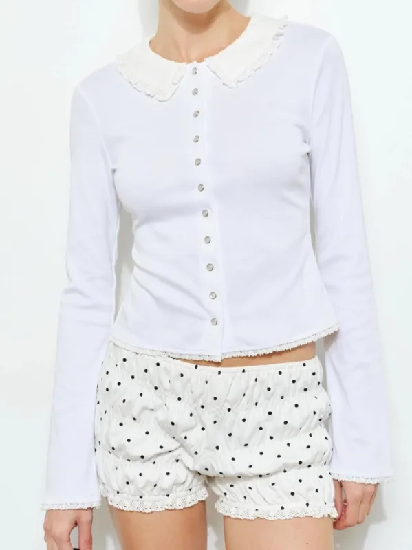 Elowen Lace Trim Top made by Loucia