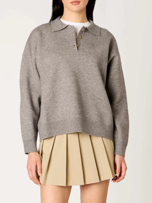 Marlowe Sweater | Heather Grey made by Nia