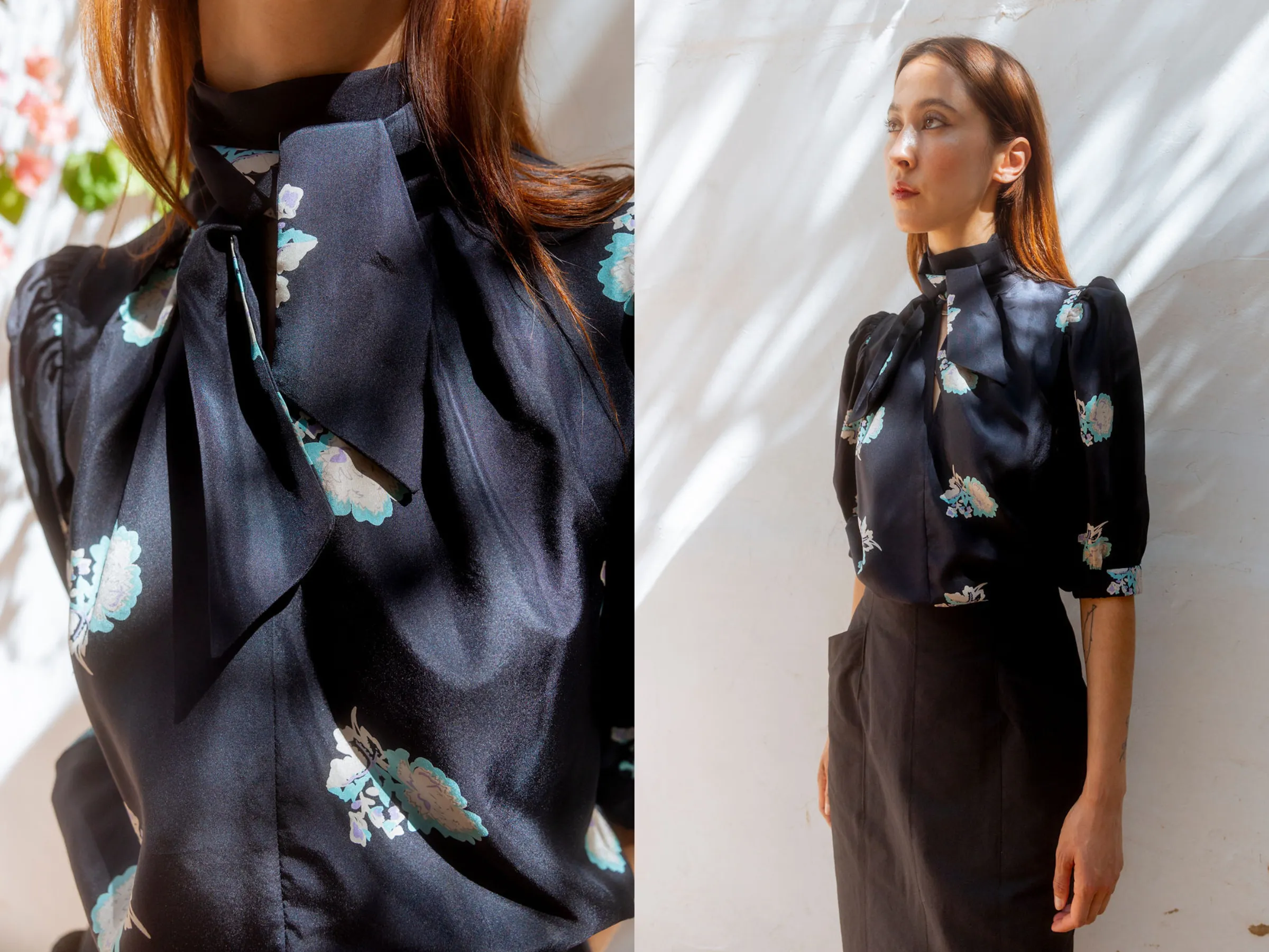 Anjelica Tie Blouse sold by Horses Atelier product image thumbnail 4
