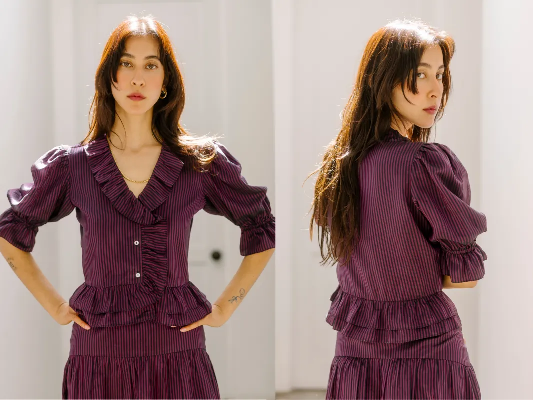 Lucia Ruffle Blouse sold by Horses Atelier