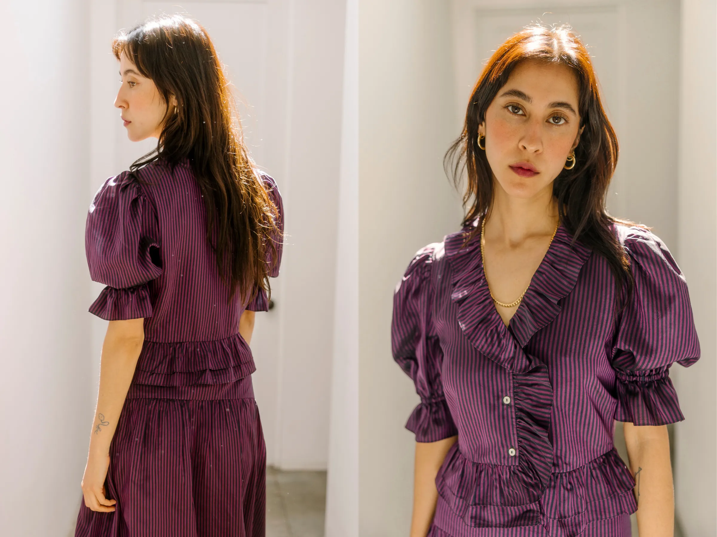 Lucia Ruffle Blouse sold by Horses Atelier product image thumbnail 3