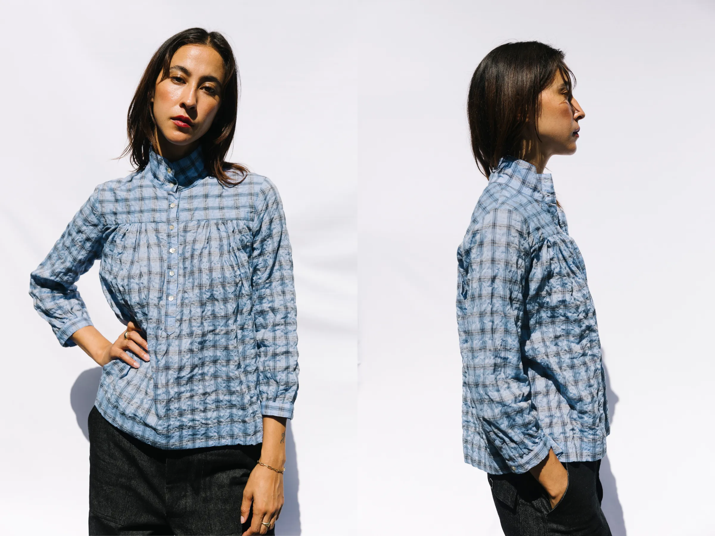 High-Collar Blouse sold by Horses Atelier product image thumbnail 3
