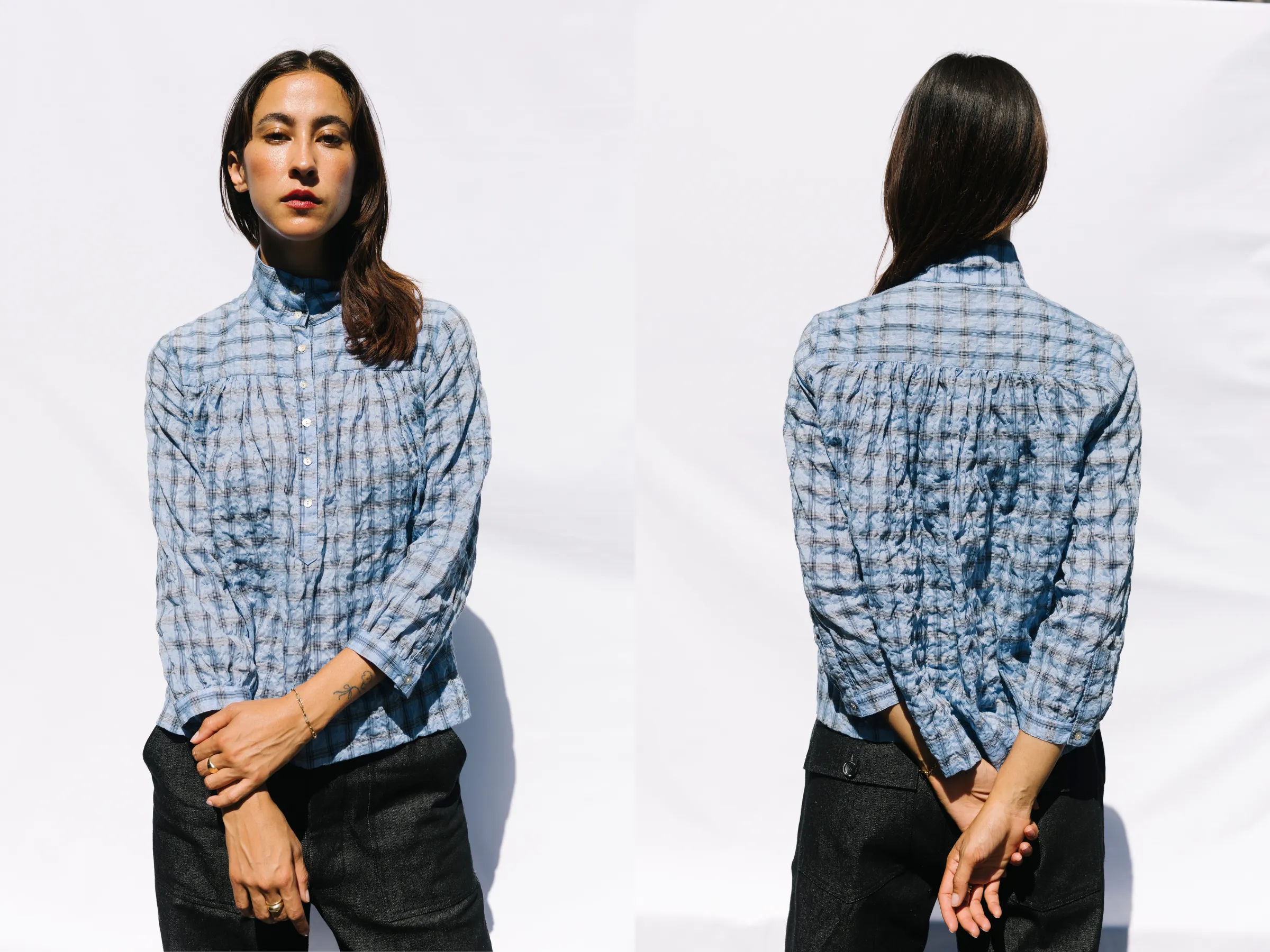 High-Collar Blouse sold by Horses Atelier product image thumbnail 2