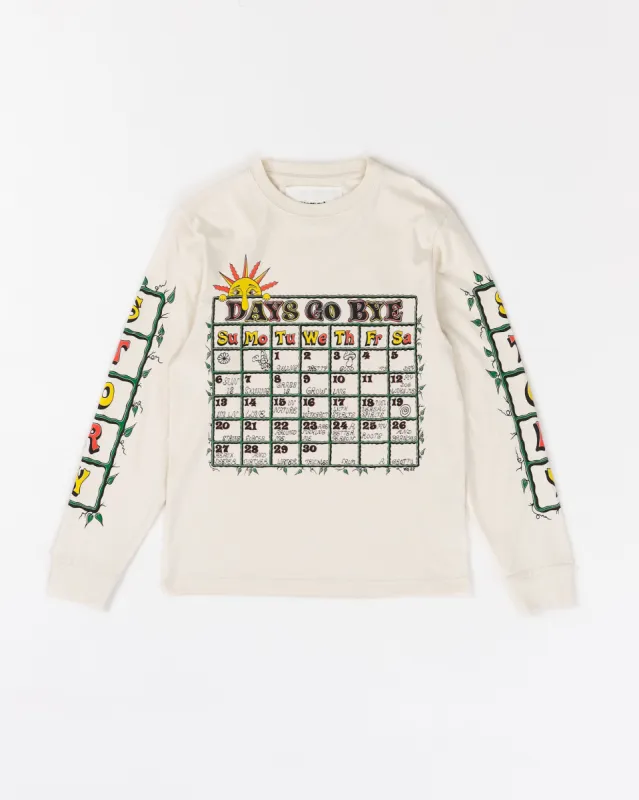 Grateful Tee LS - Ecru Days Go Bye made by Story Mfg.