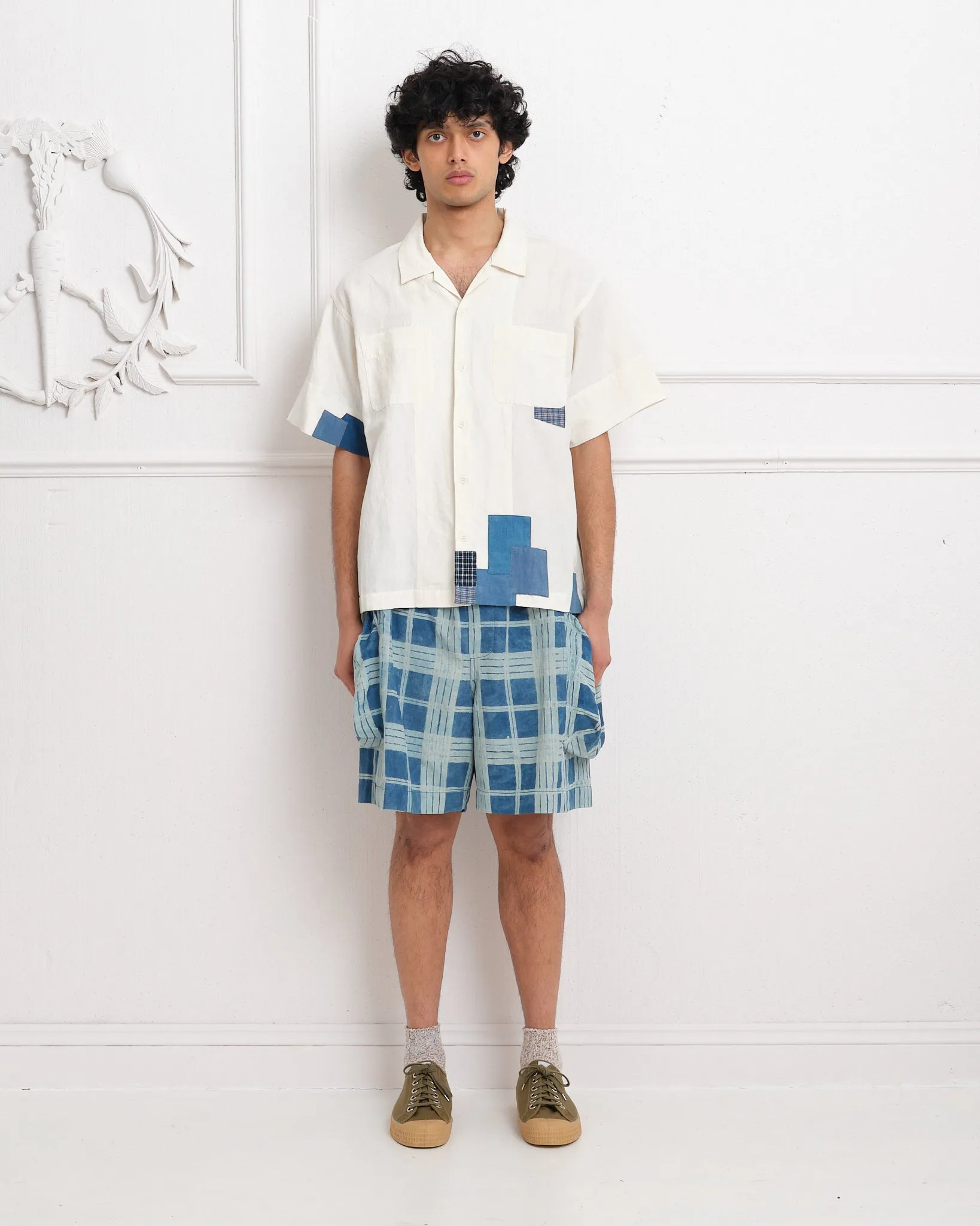 Salt Shorts - Indigo Check sold by Story Mfg. product image thumbnail 2