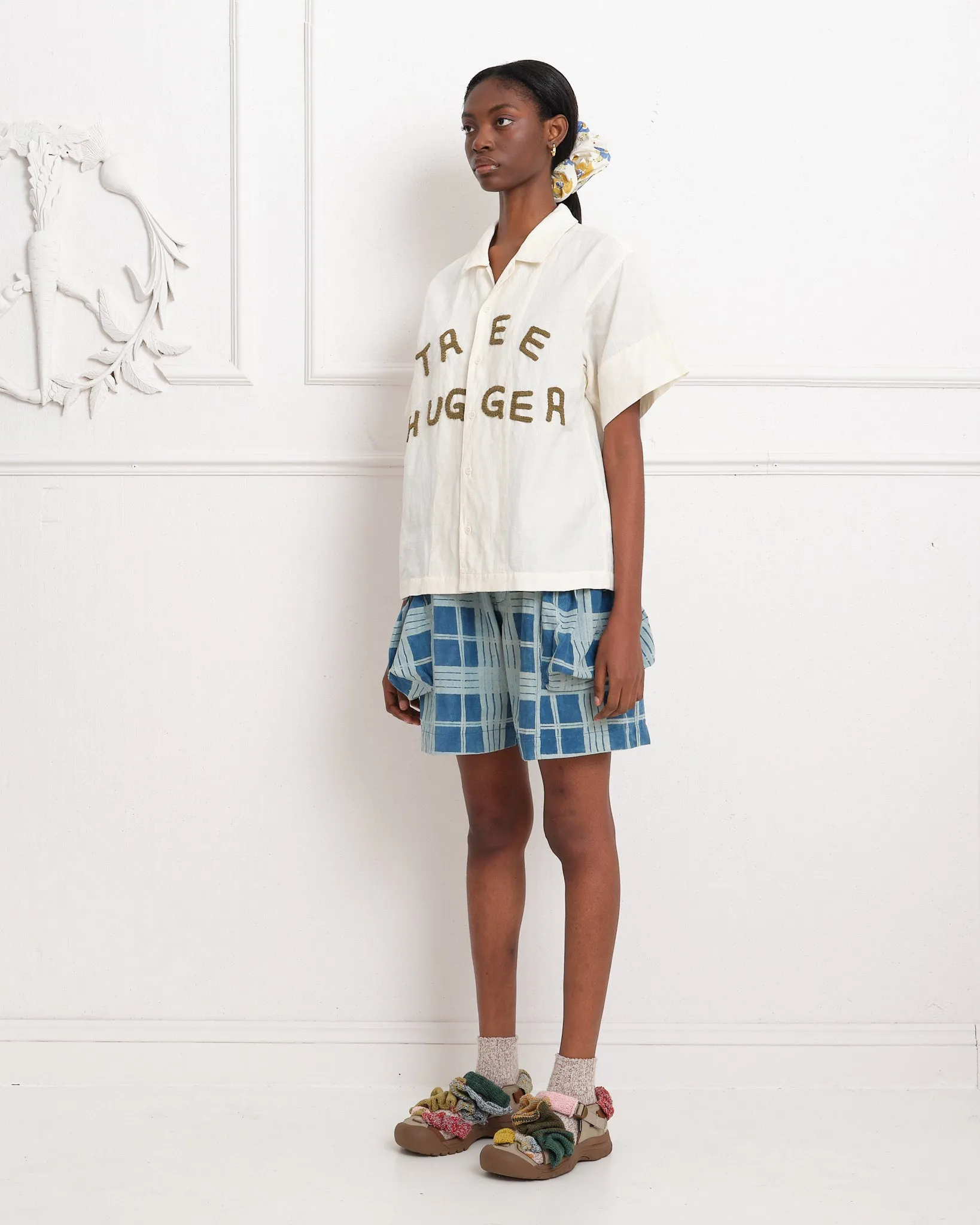 Salt Shorts - Indigo Check sold by Story Mfg. product image thumbnail 4