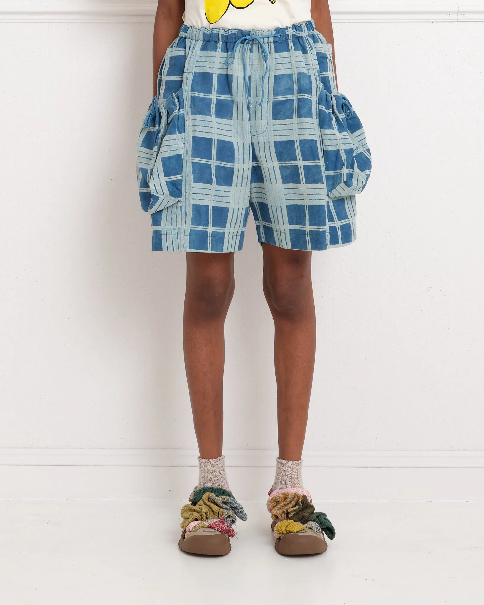 Salt Shorts - Indigo Check sold by Story Mfg. product image thumbnail 5