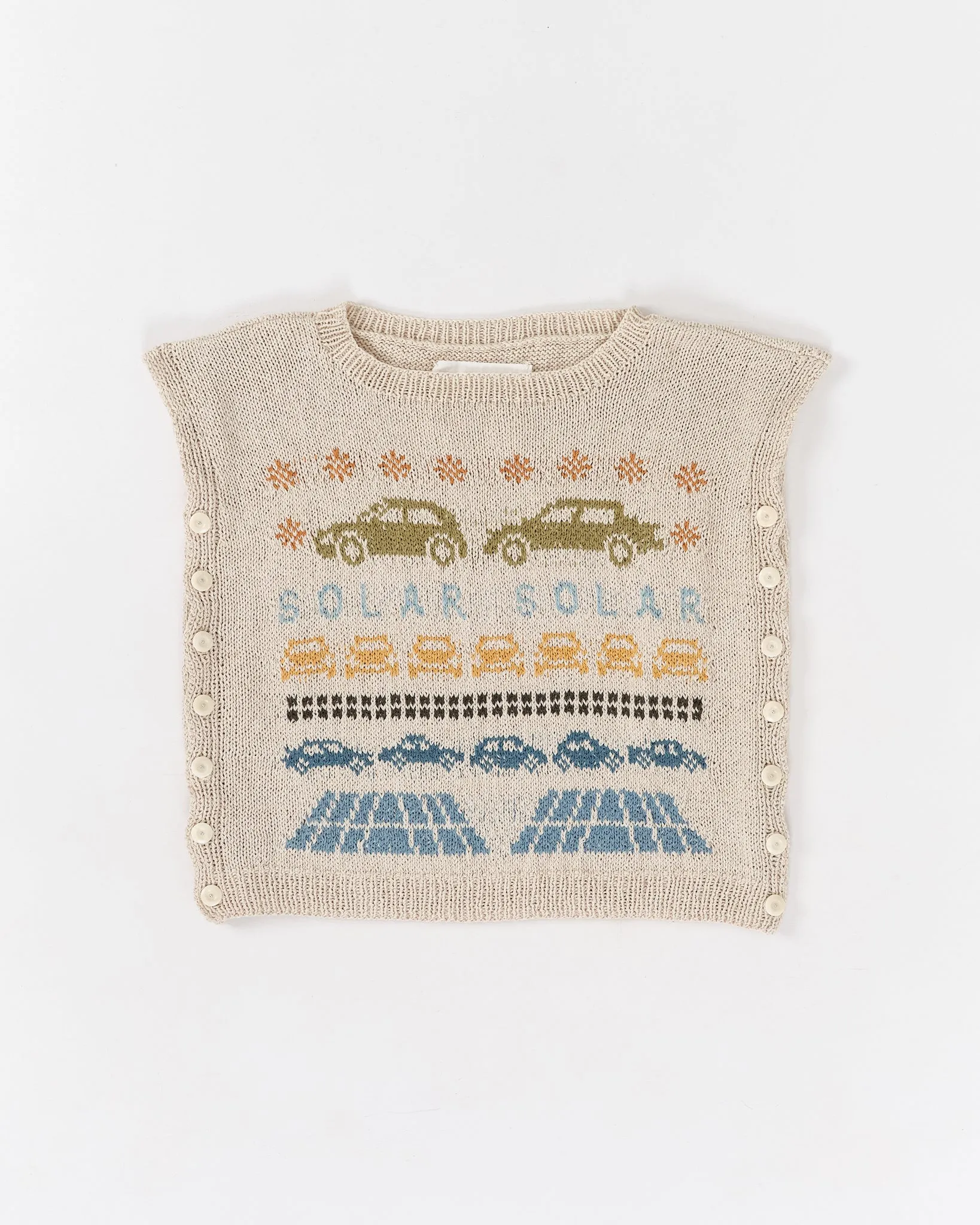 Button Knit Vest - Solar Power sold by Story Mfg. product image thumbnail 4