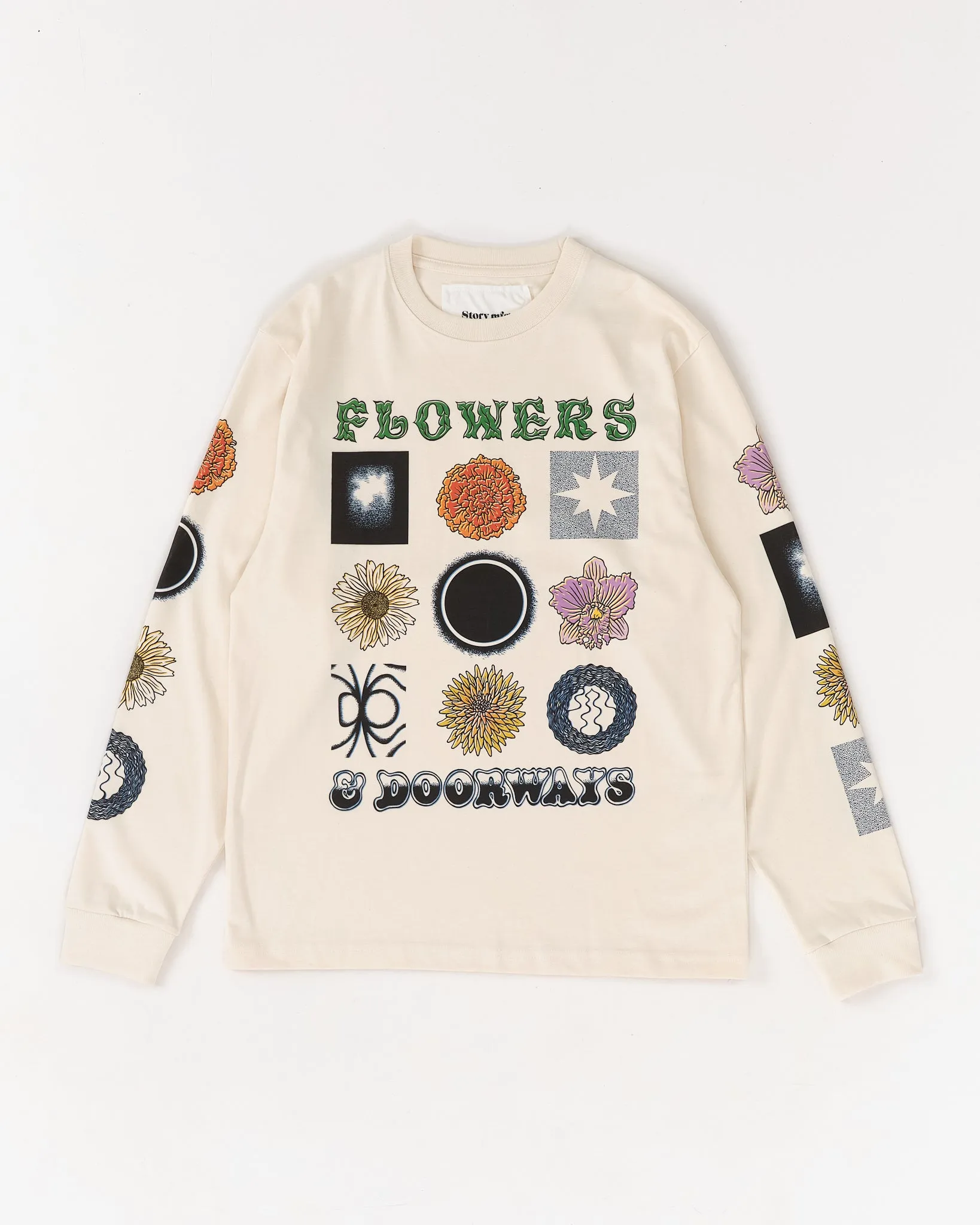 Grateful Tee LS - Flowers & Doorways sold by Story Mfg.