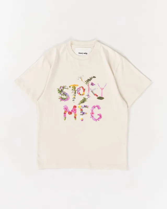 Grateful Tee SS - Ecru Flora sold by Story Mfg.