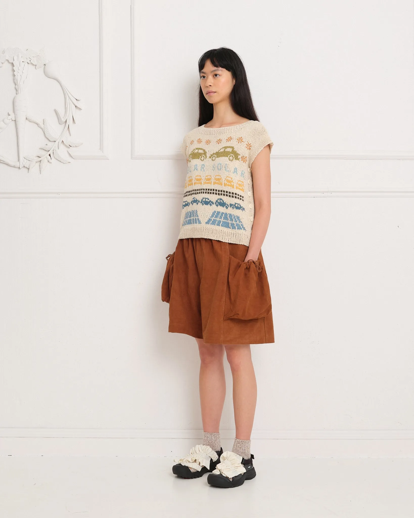 Salt Shorts - Bark Brown Slub sold by Story Mfg. product image thumbnail 4