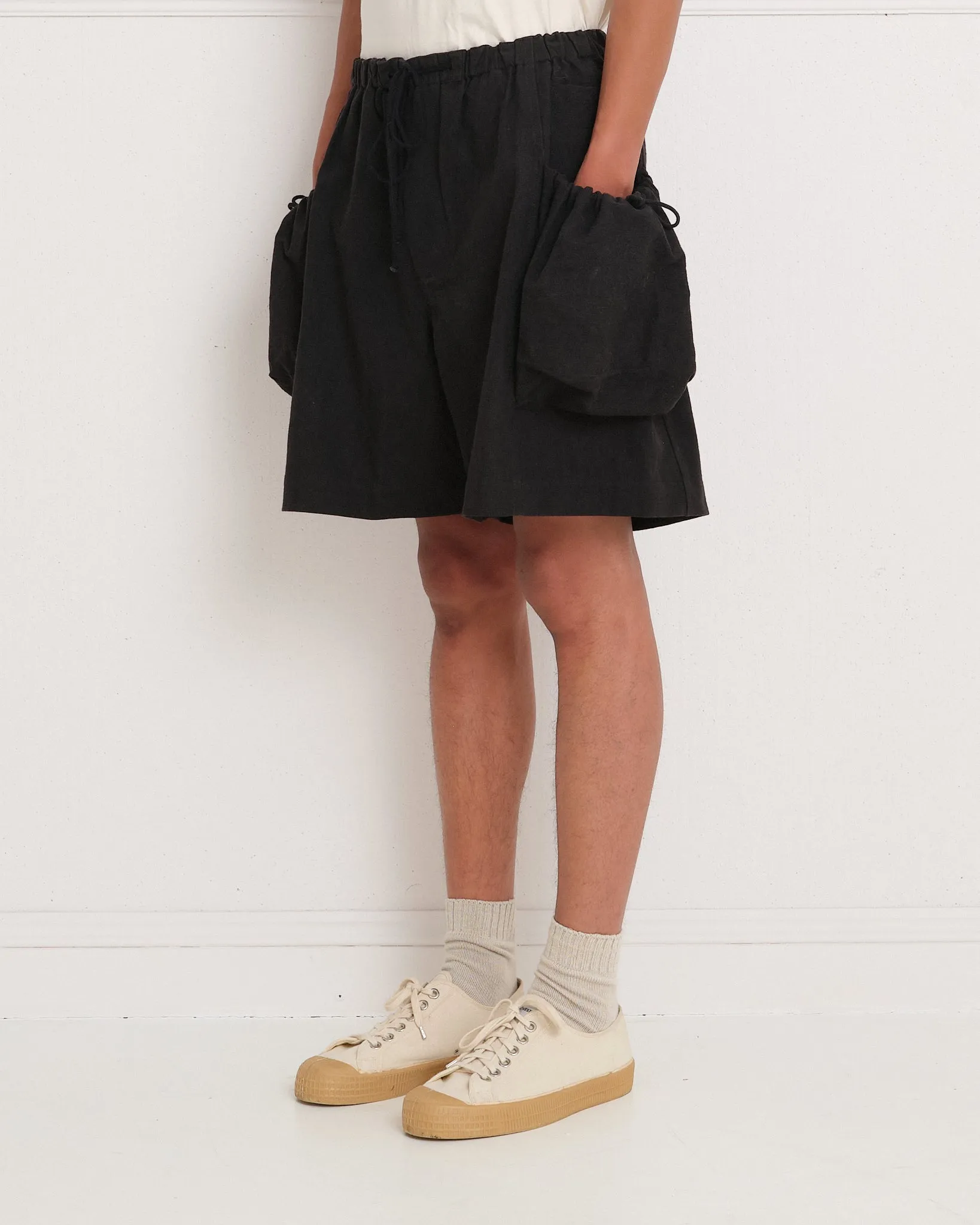 Salt Shorts - Black Slub sold by Story Mfg.