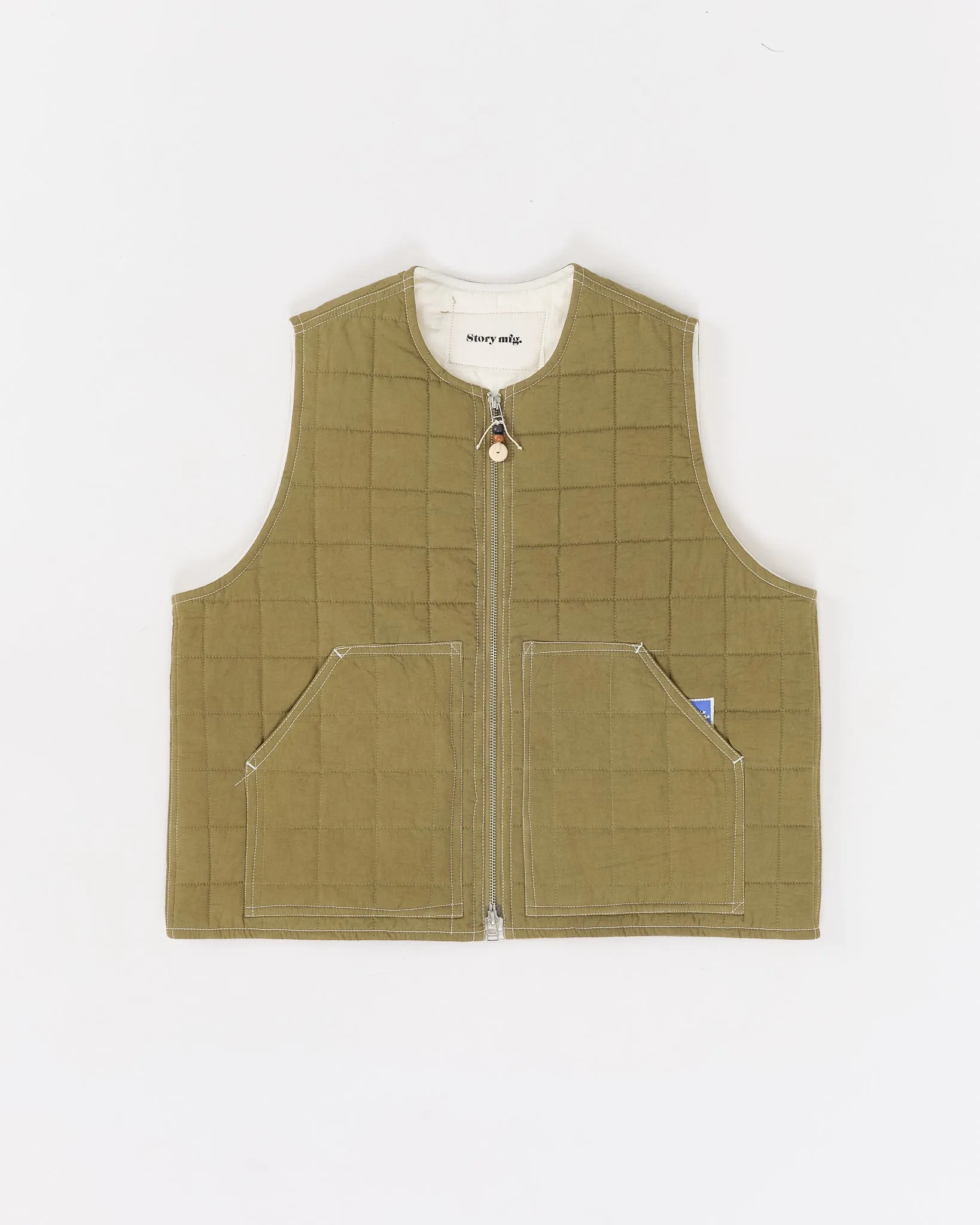 Saturn Vest - Olive Wonky-Wear sold by Story Mfg. product image thumbnail 3