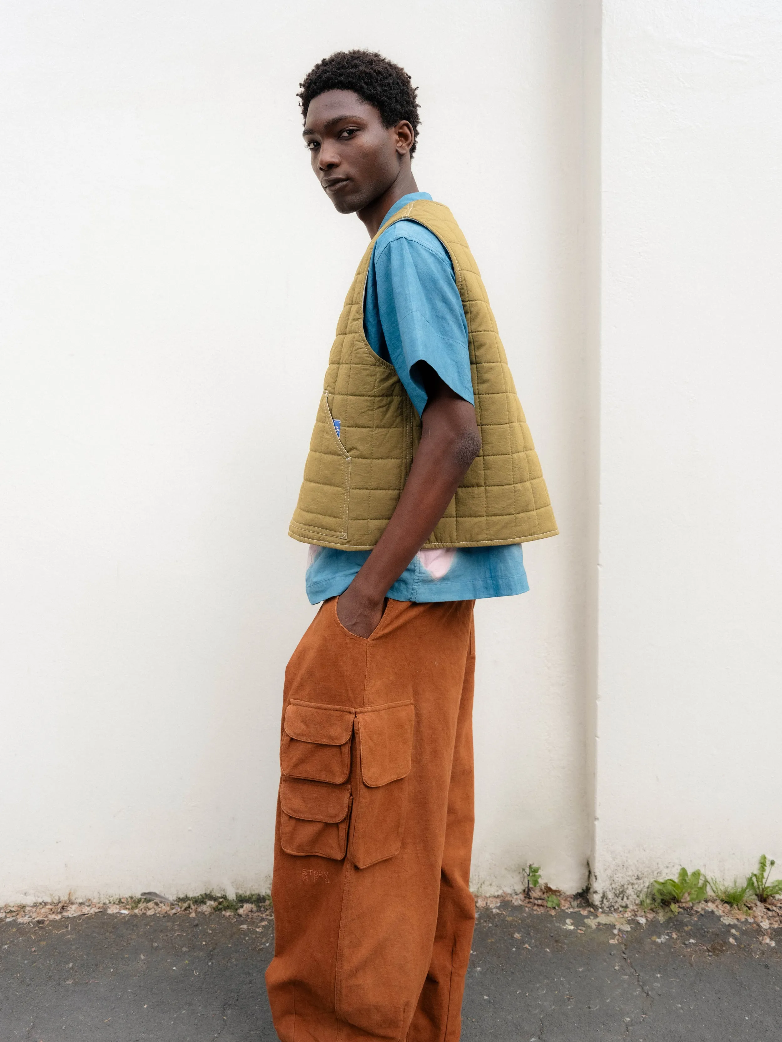 Saturn Vest - Olive Wonky-Wear sold by Story Mfg. product image thumbnail 4