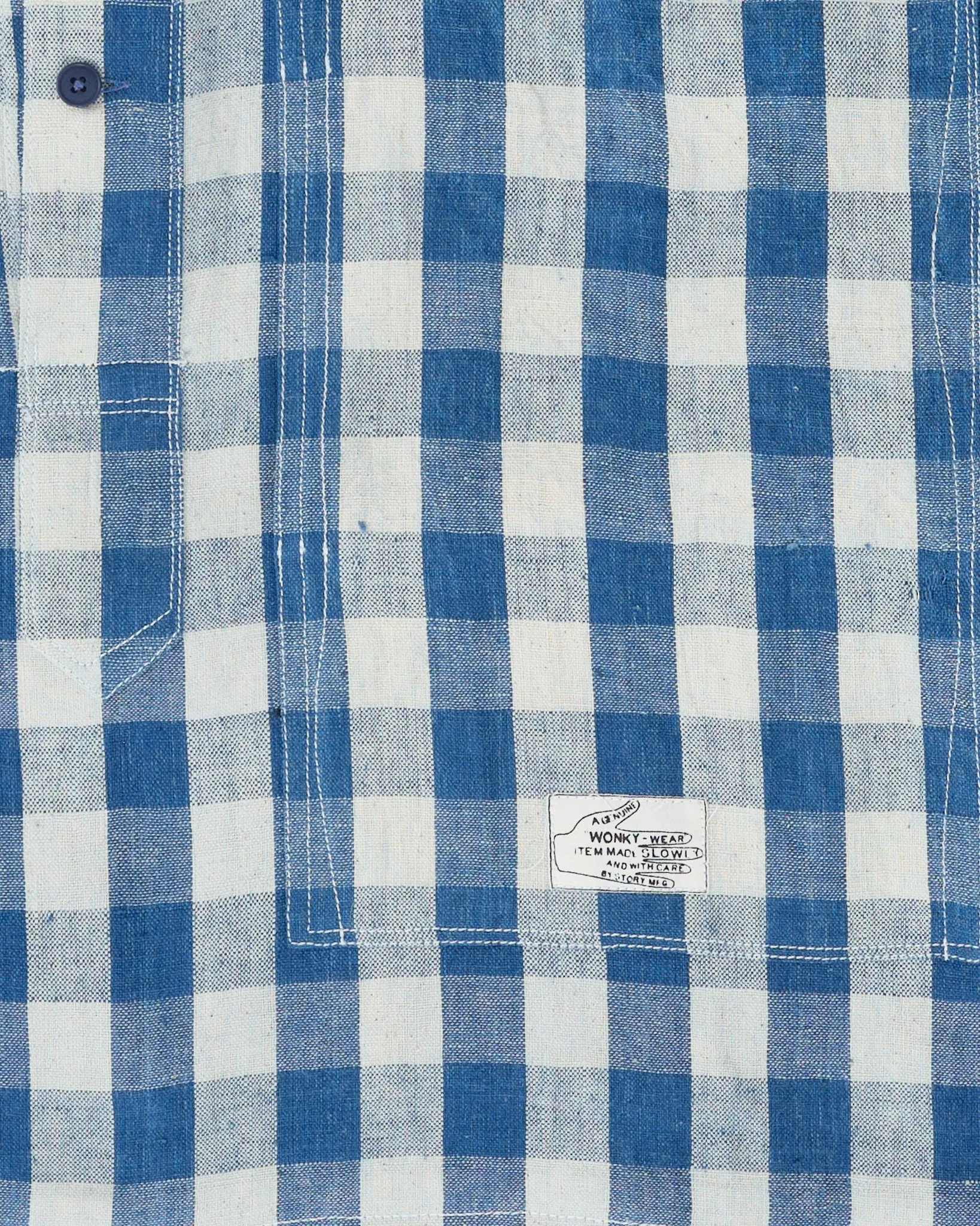 Work Shirt - Indigo Gingham Wonky-Wear sold by Story Mfg. product image thumbnail 5