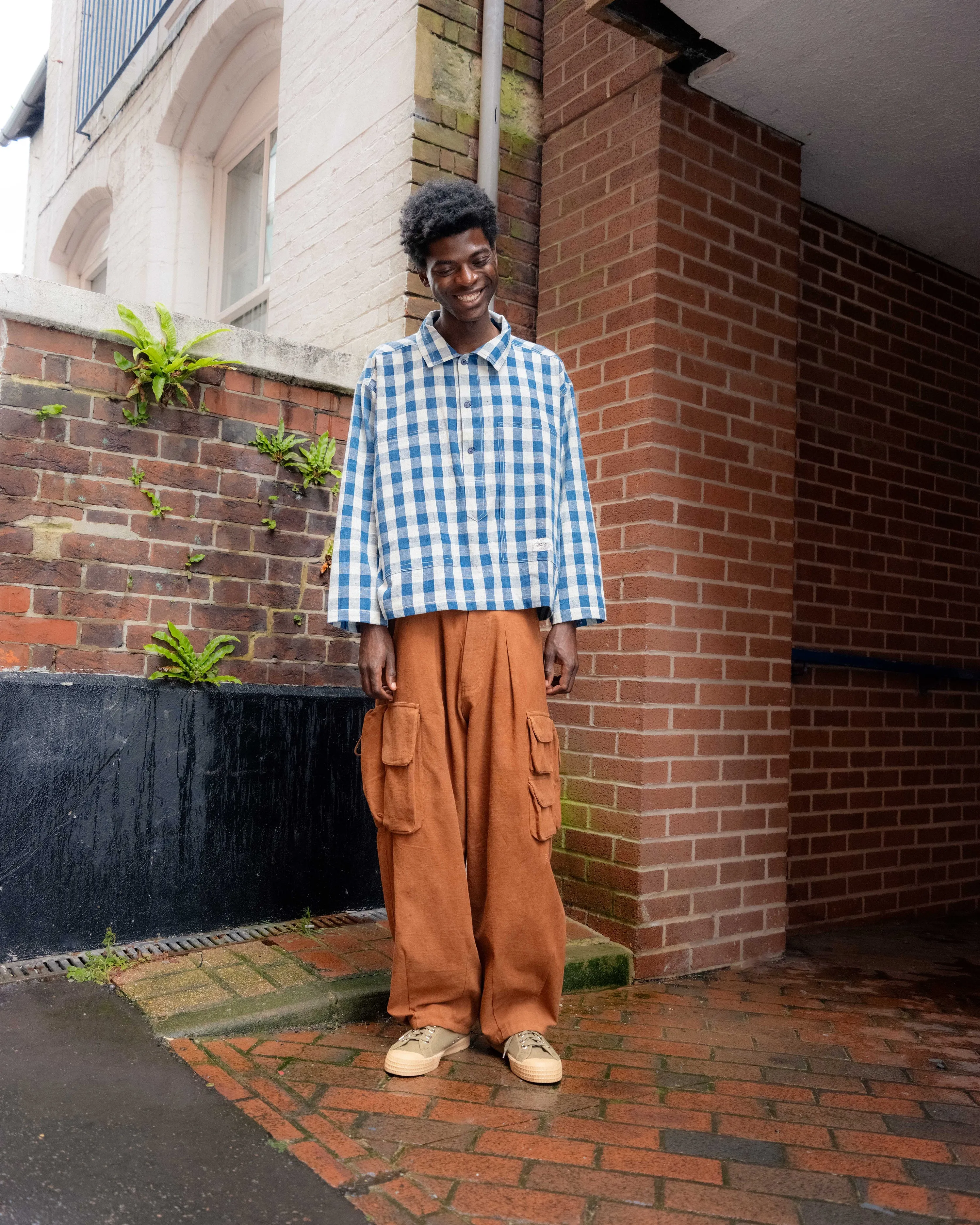 Work Shirt - Indigo Gingham Wonky-Wear sold by Story Mfg. product image thumbnail 4