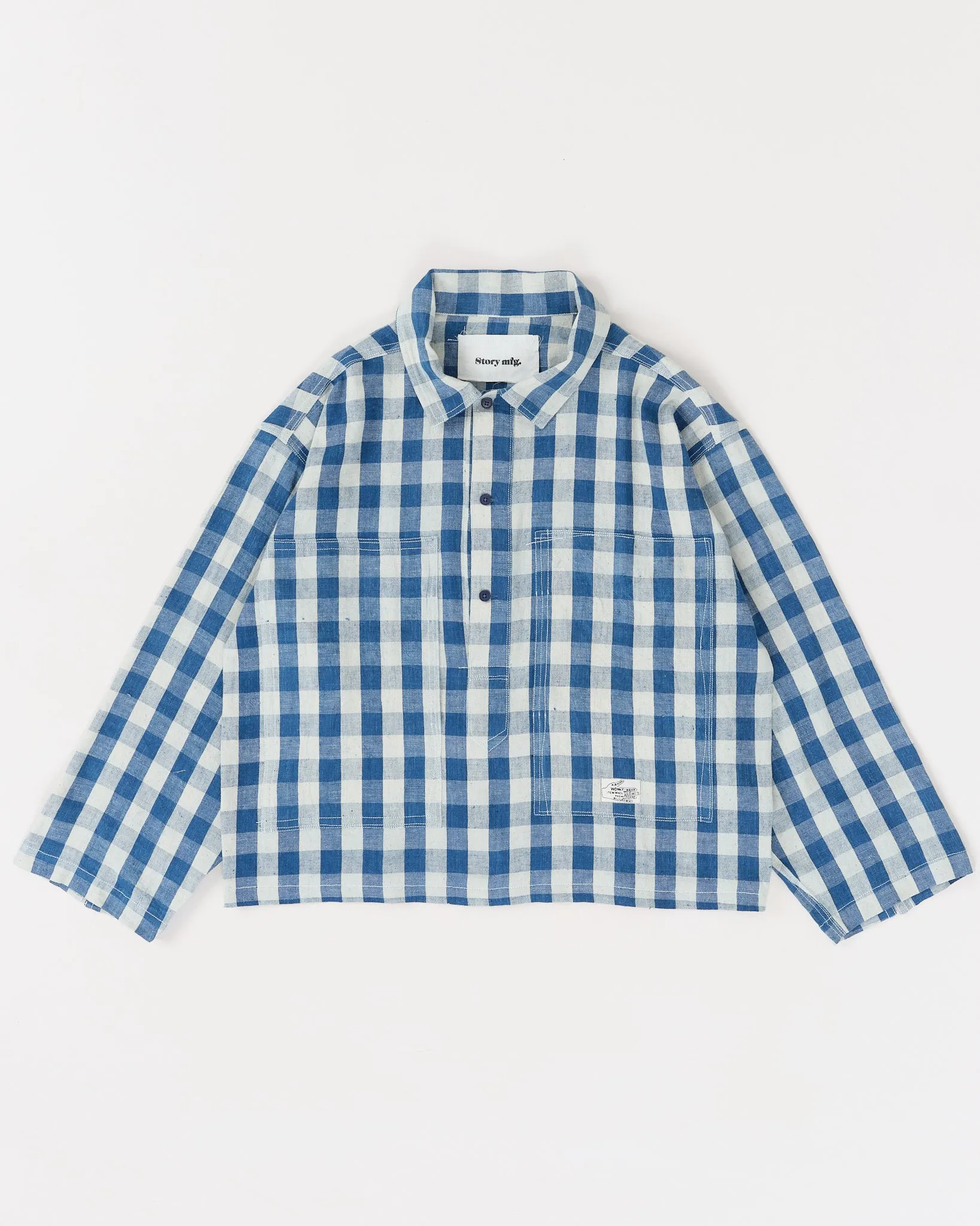 Work Shirt - Indigo Gingham Wonky-Wear sold by Story Mfg. product image thumbnail 3
