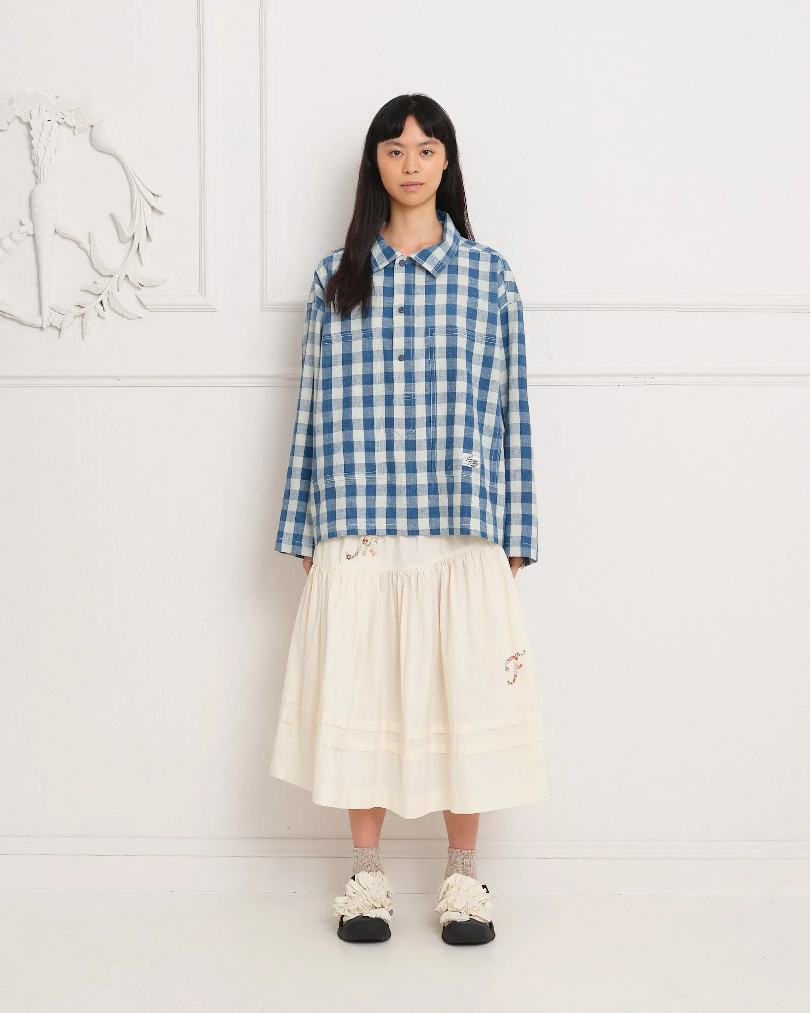 Work Shirt - Indigo Gingham Wonky-Wear sold by Story Mfg. product image thumbnail 2
