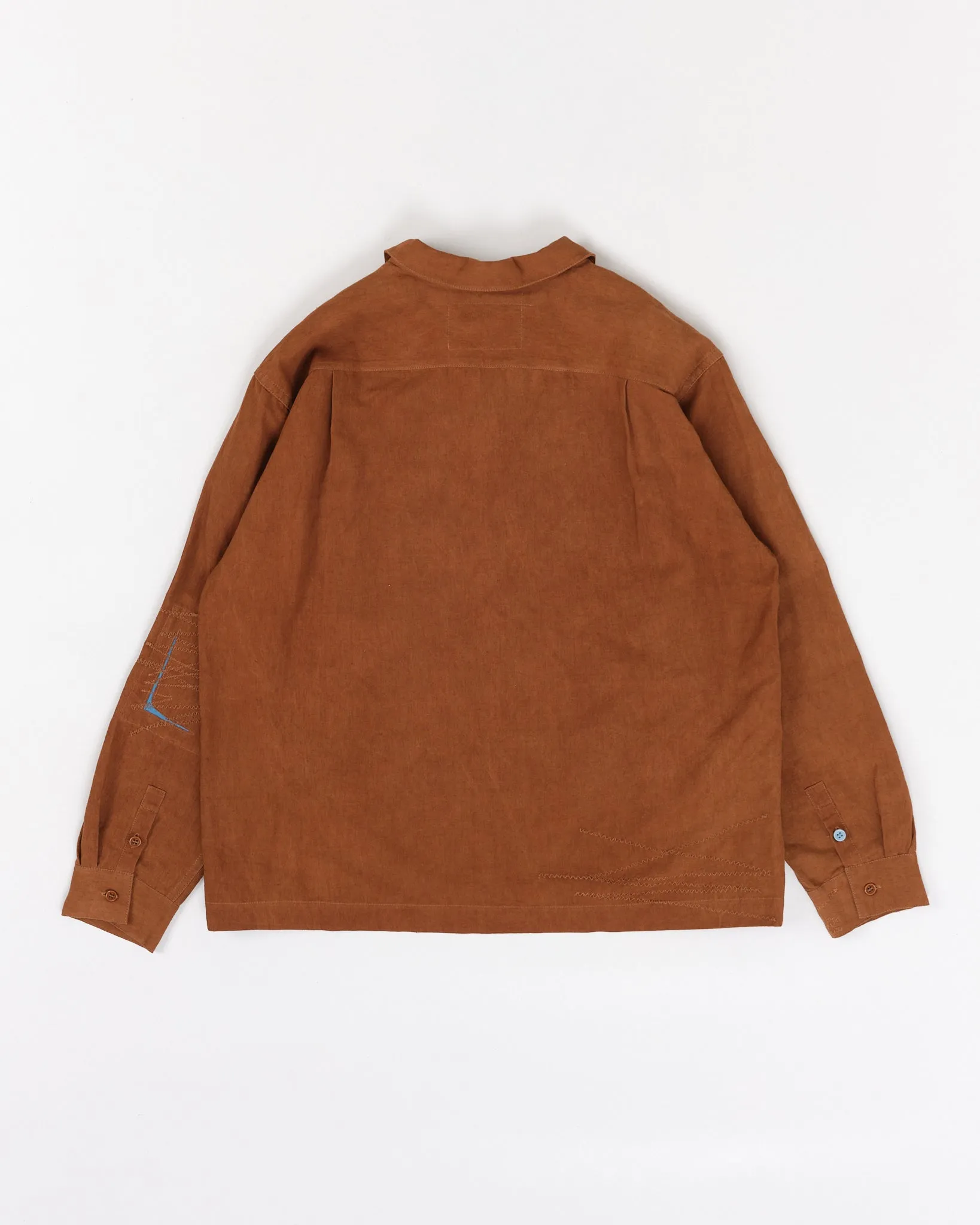 Greetings Shirt LS - Brown Zigzag sold by Story Mfg. product image thumbnail 5